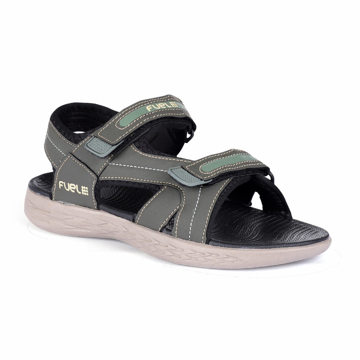 FUEL Jack-01 Stylish Outdoor Sandal for Men (Olive-Beige)