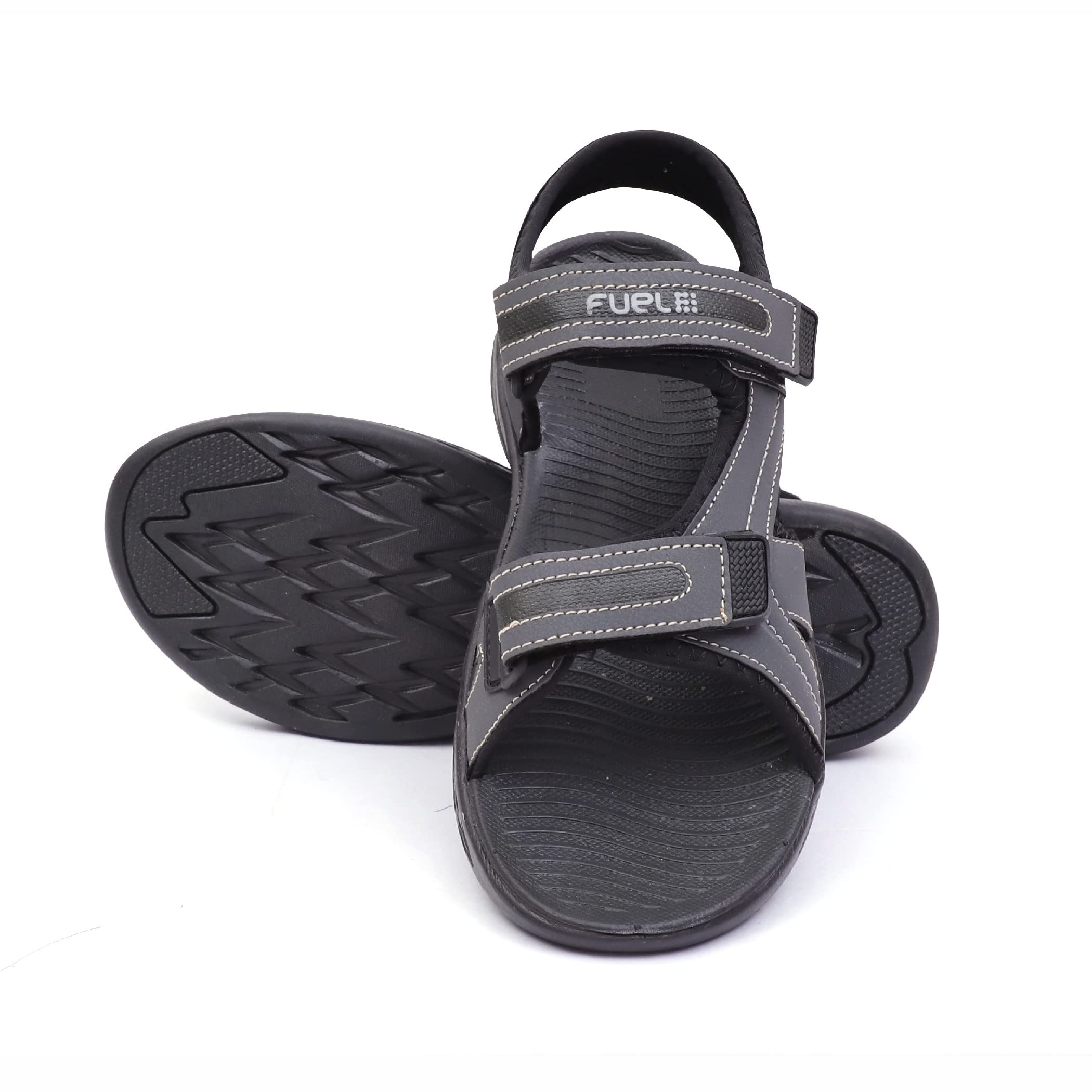FUEL Jack-02 Stylish Outdoor and Comfortable Slip-On for Daily Wear Sports Sandal for Men (Grey)