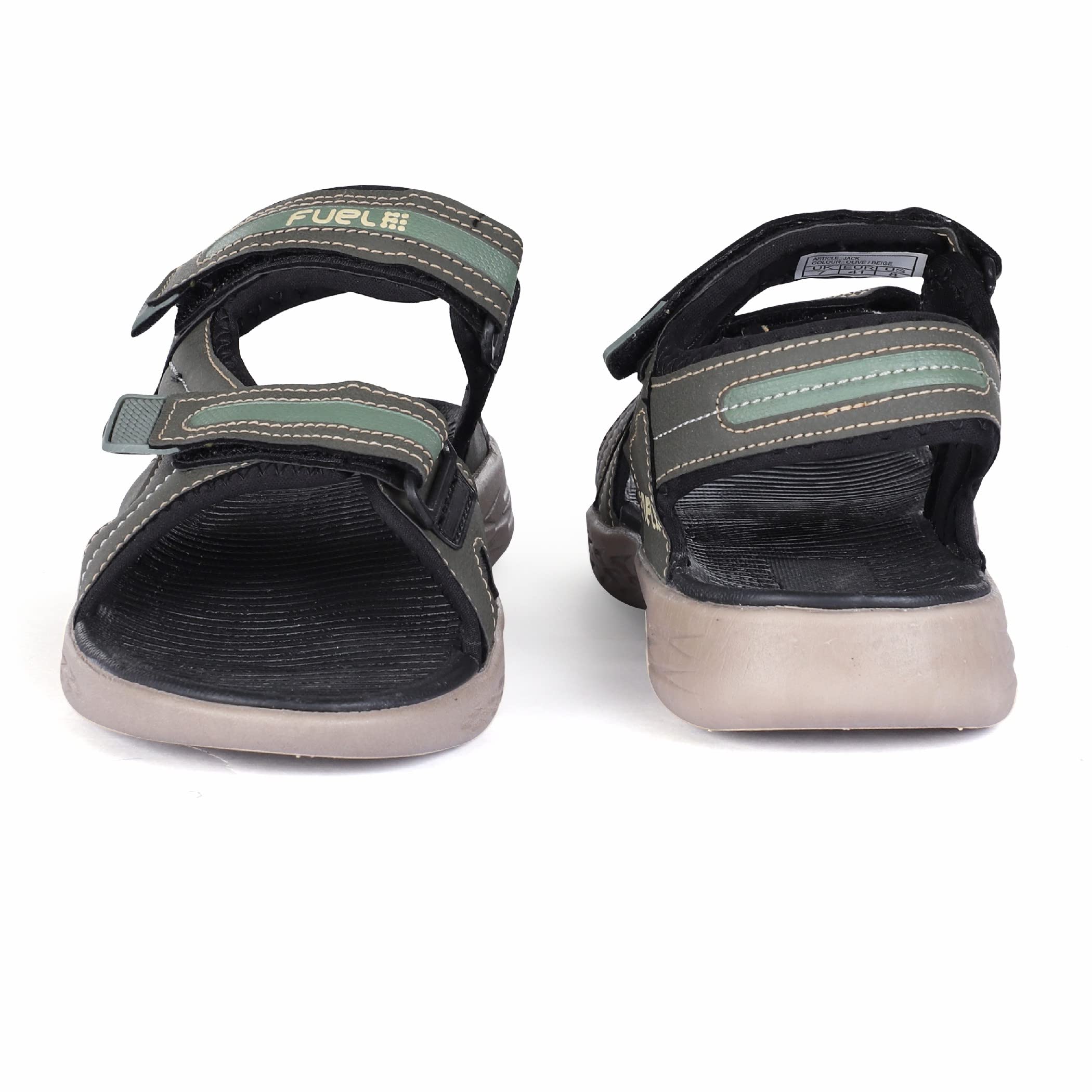 FUEL Jack-02 Stylish Outdoor and Comfortable Slip-On for Daily Wear Sports Sandal for Men (Olive)