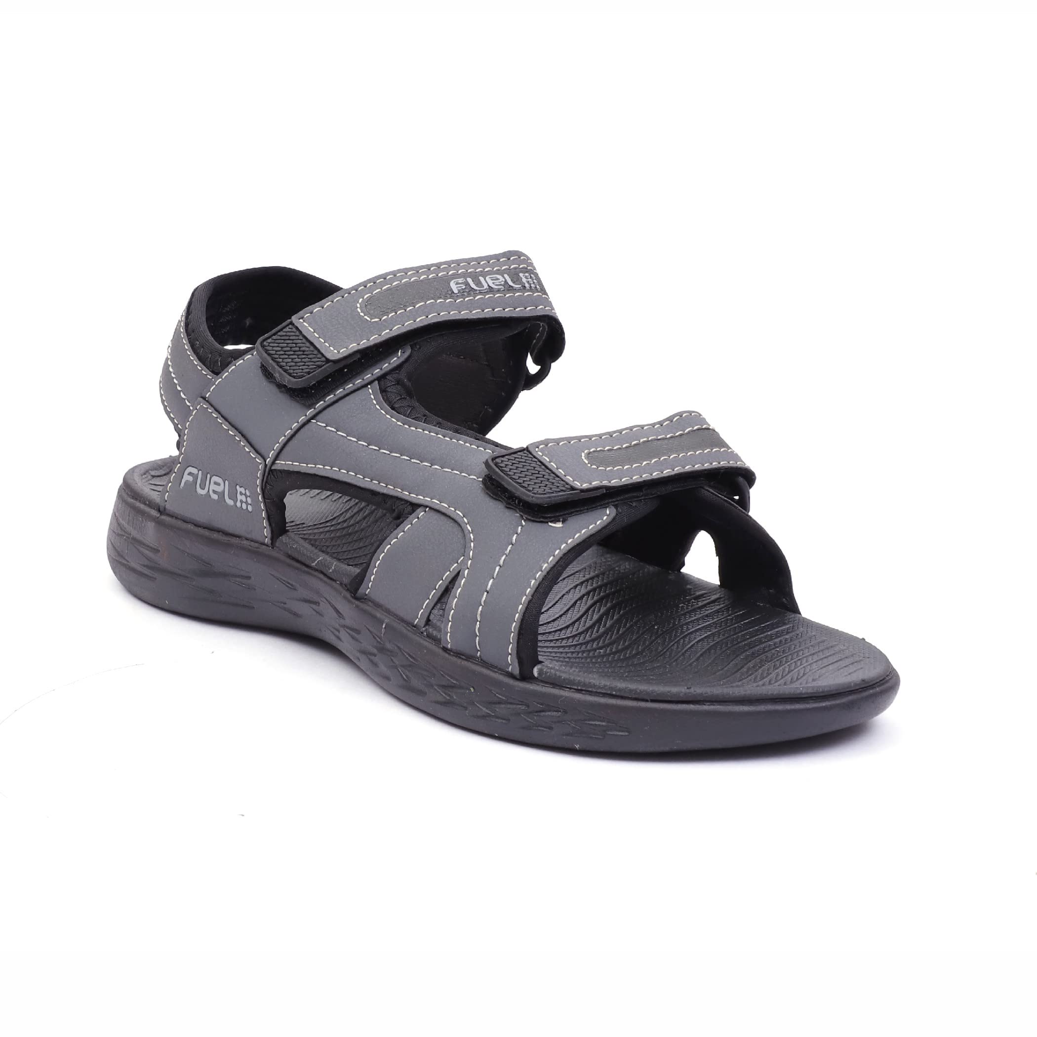 FUEL Jack-02 Stylish Outdoor and Comfortable Slip-On for Daily Wear Sports Sandal for Men (Grey)