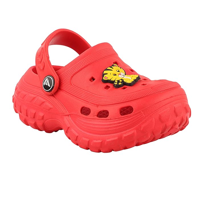 FUEL Clogs Slipper For 4-10 Years Boys/Girls/Toddler ( PODDLE-RED )