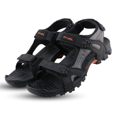 FUEL Timberland-08 Comfortable and Lightweight with Cushioned Footbed Sole Sports Sandals for Men (Black)