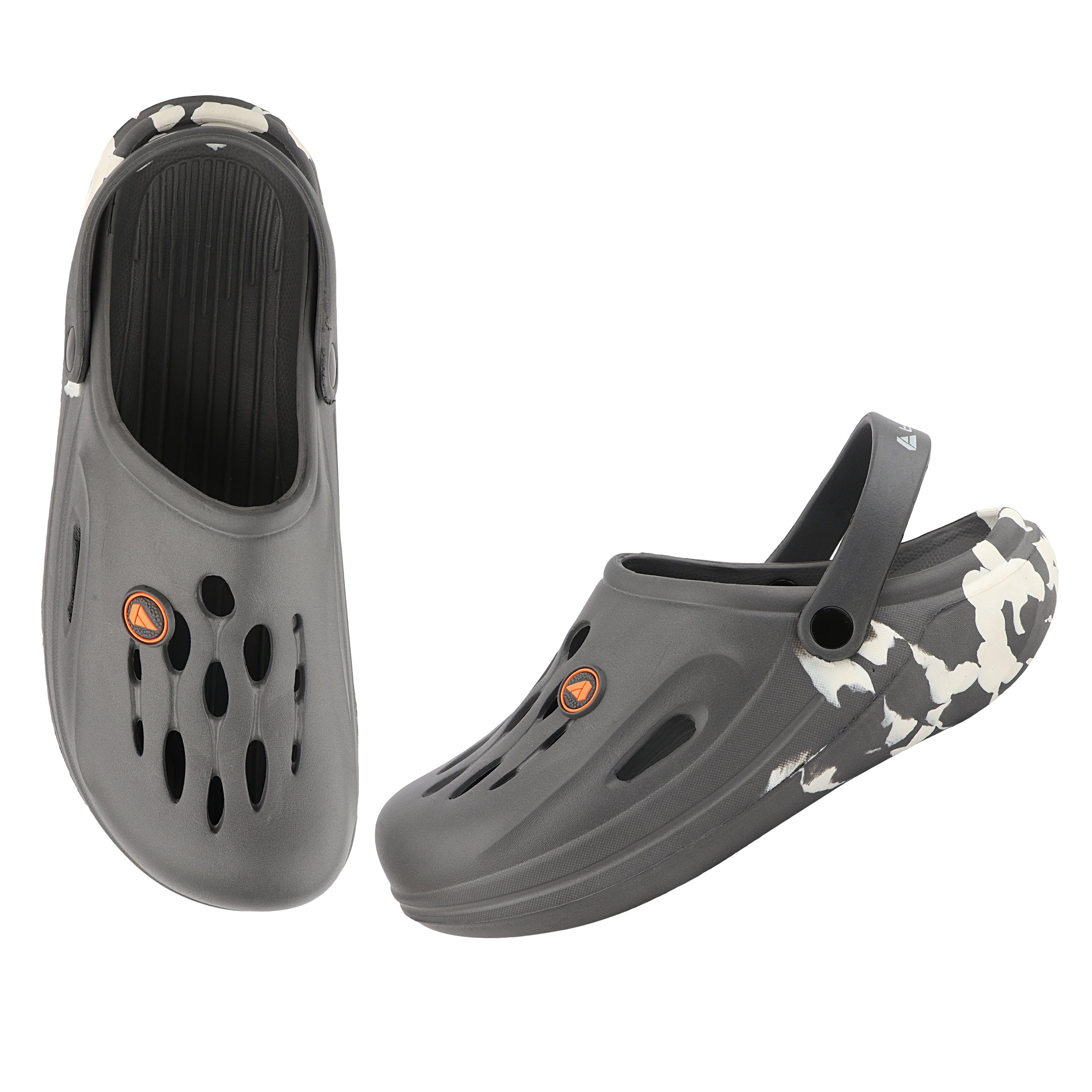 FUEL Oxygen Cushioned Comfort and Lightweight Slip-On with Anti-Slip Sole Clogs for Men's (Grey)