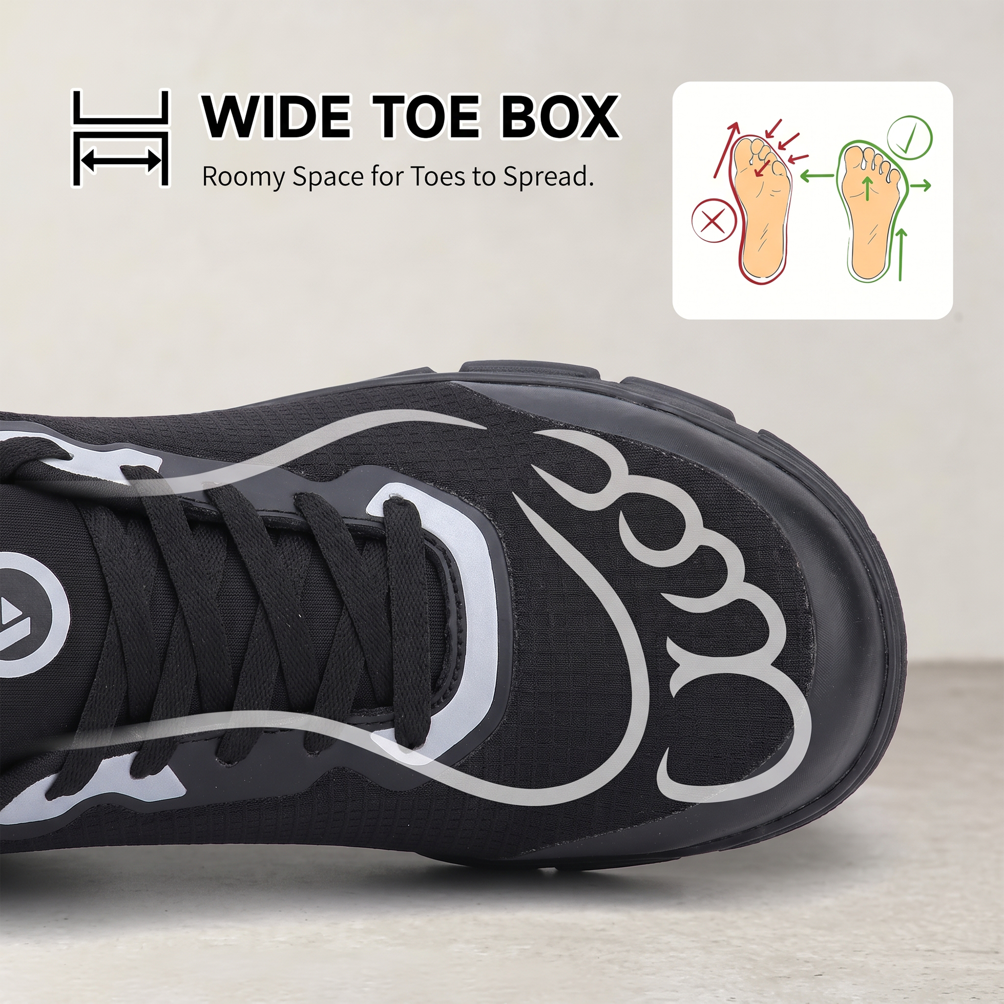 FUEL Reevon-01 Fabric Upper with Nitrile Rubber Sole Safety Shoes in 200J Composit Toe Cap (Black)