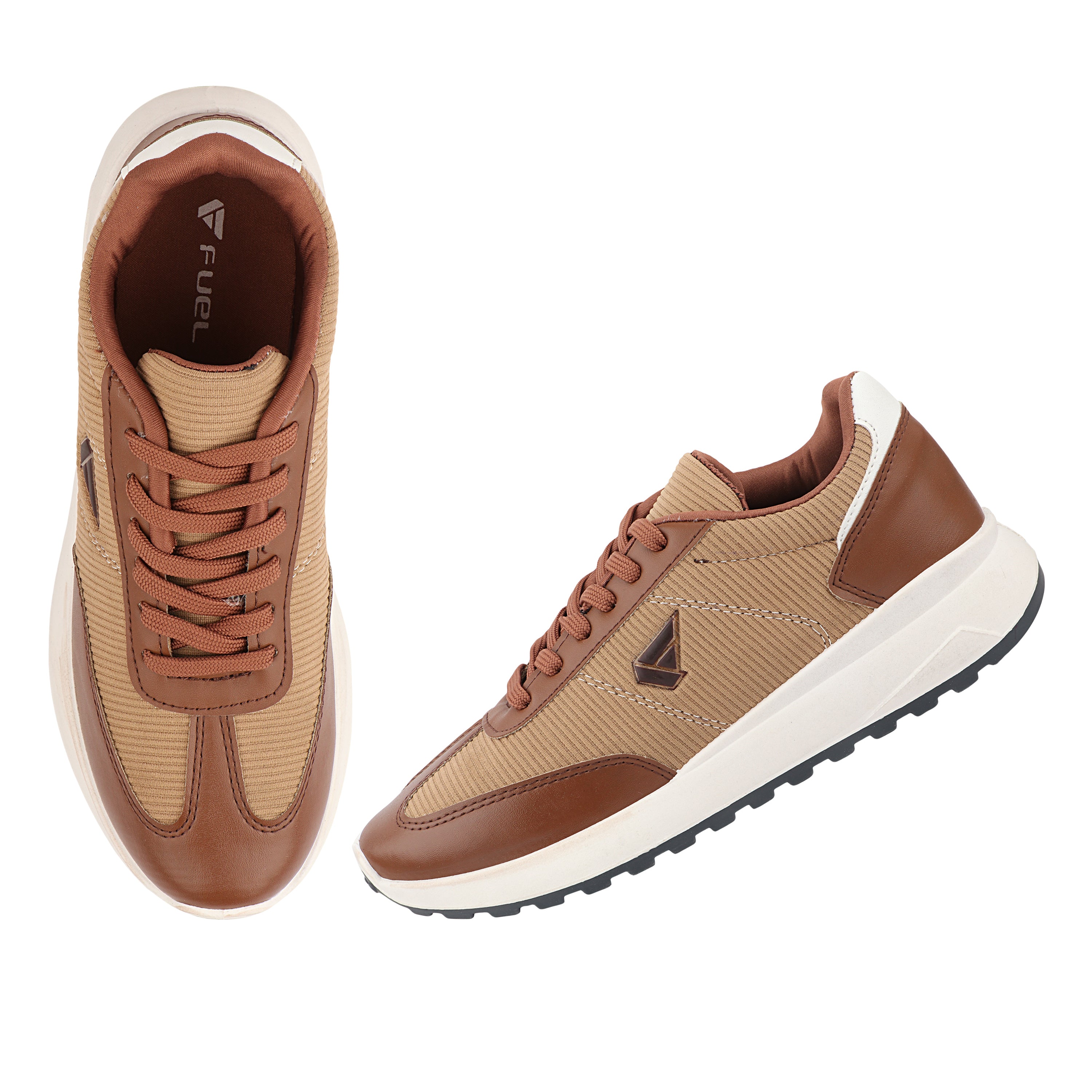 FUEL Neostep-04 Lightweight & Durable with Stylish Corduroy Cushioned Comfort Durable PVC Sole for Men's (Brown)