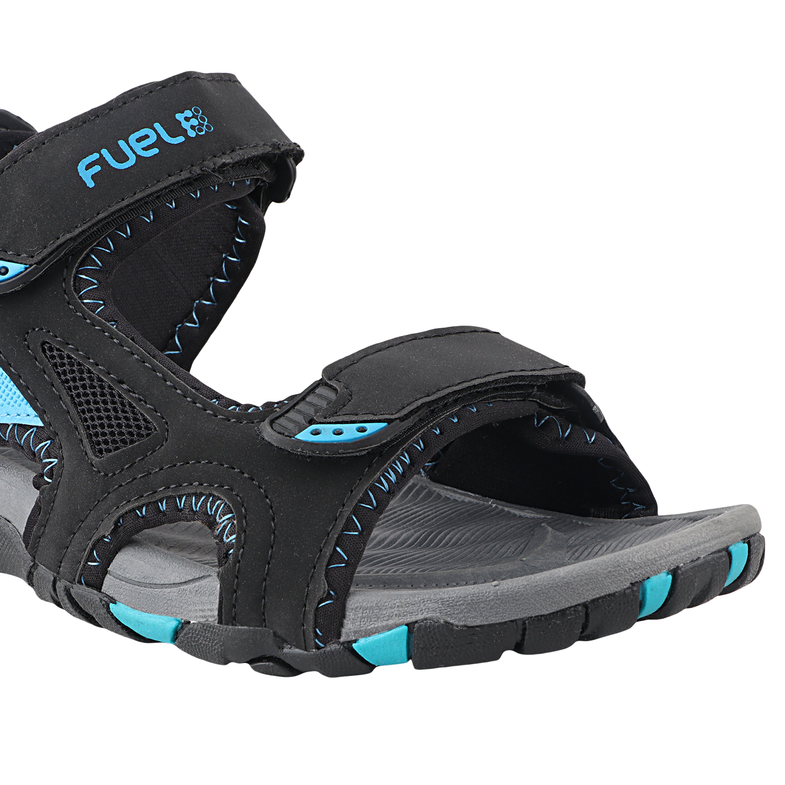 FUEL WINGER SANDALS FOR MEN'S (BLACK-AQUA)