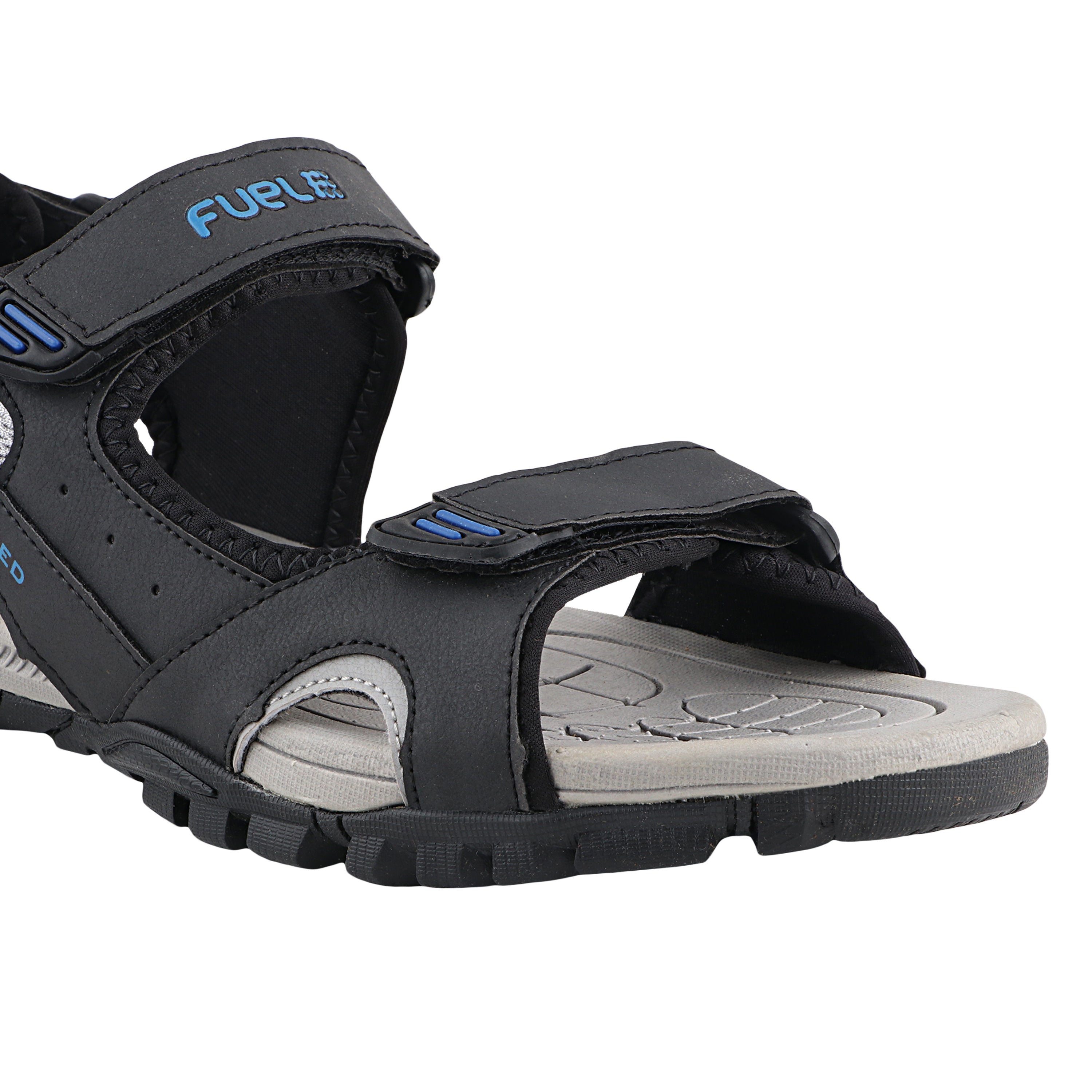 Fuel Krox-02 Sandals for Men's & Boys (Black/R.Blue)