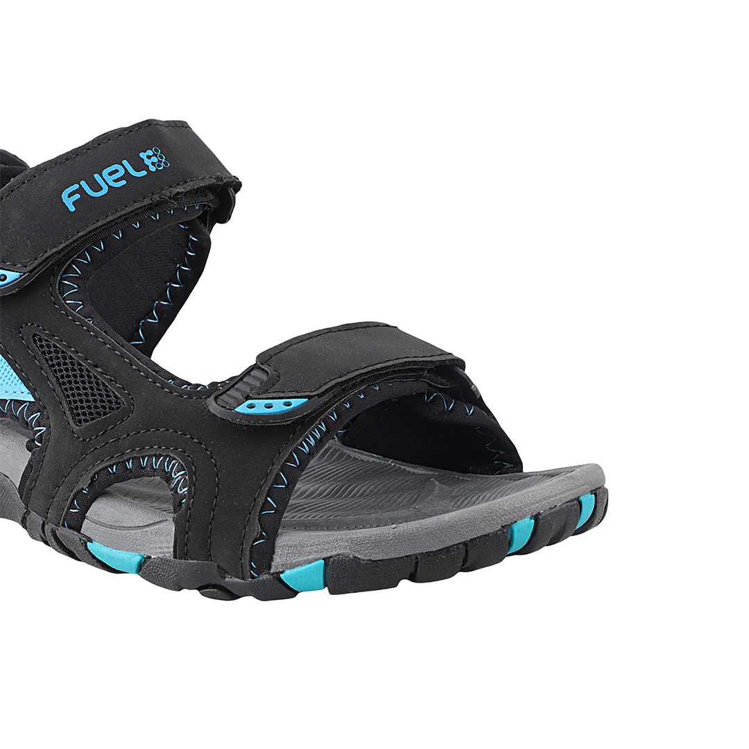 FUEL WINGER SANDALS FOR MEN'S (BLACK-AQUA)