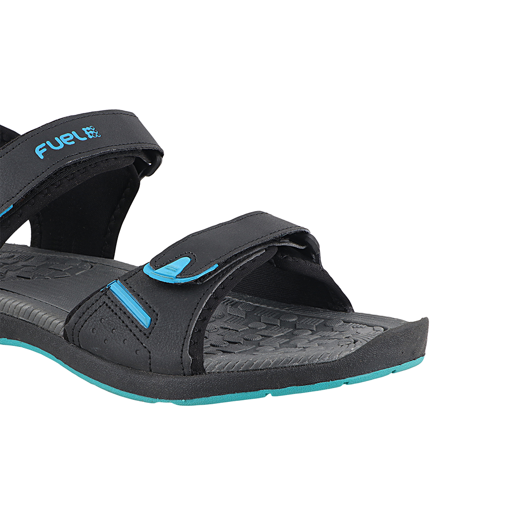 Fuel Mark Sandals For Men's (Black-Aqua)