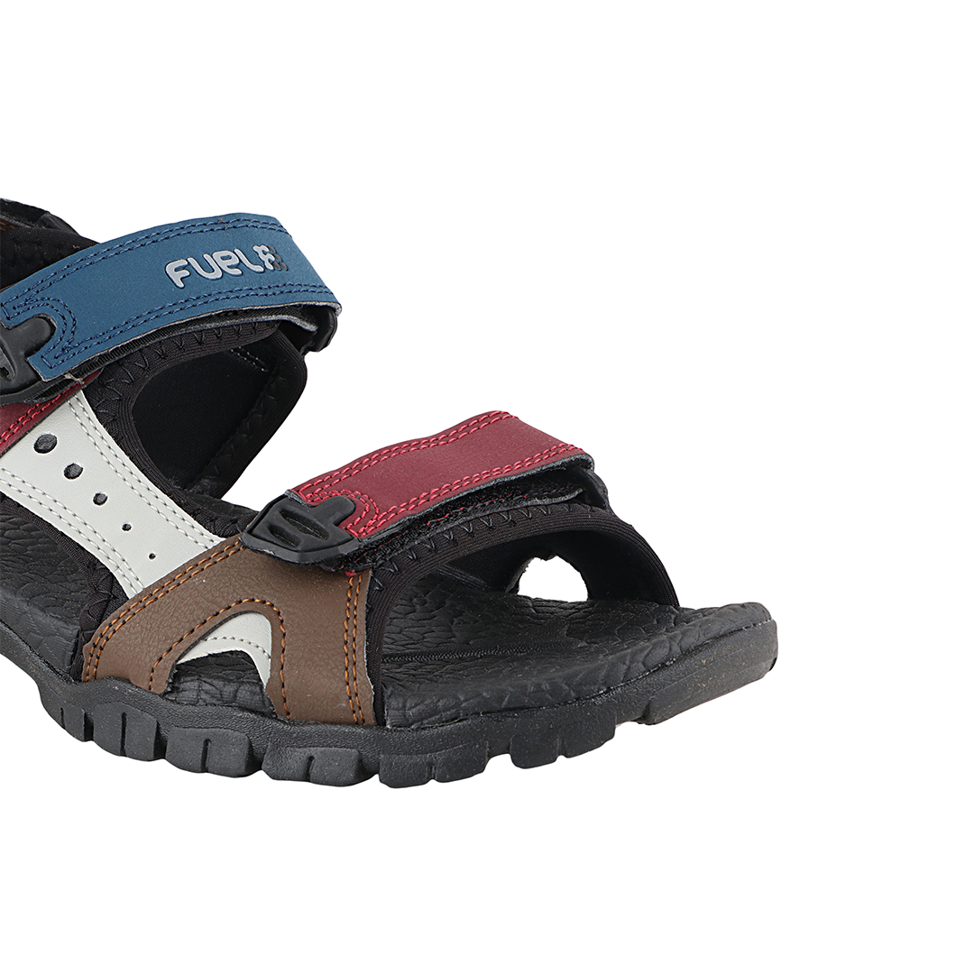 FUEL Rambo-01 Sandals For Men's (BLACK-MAROON)