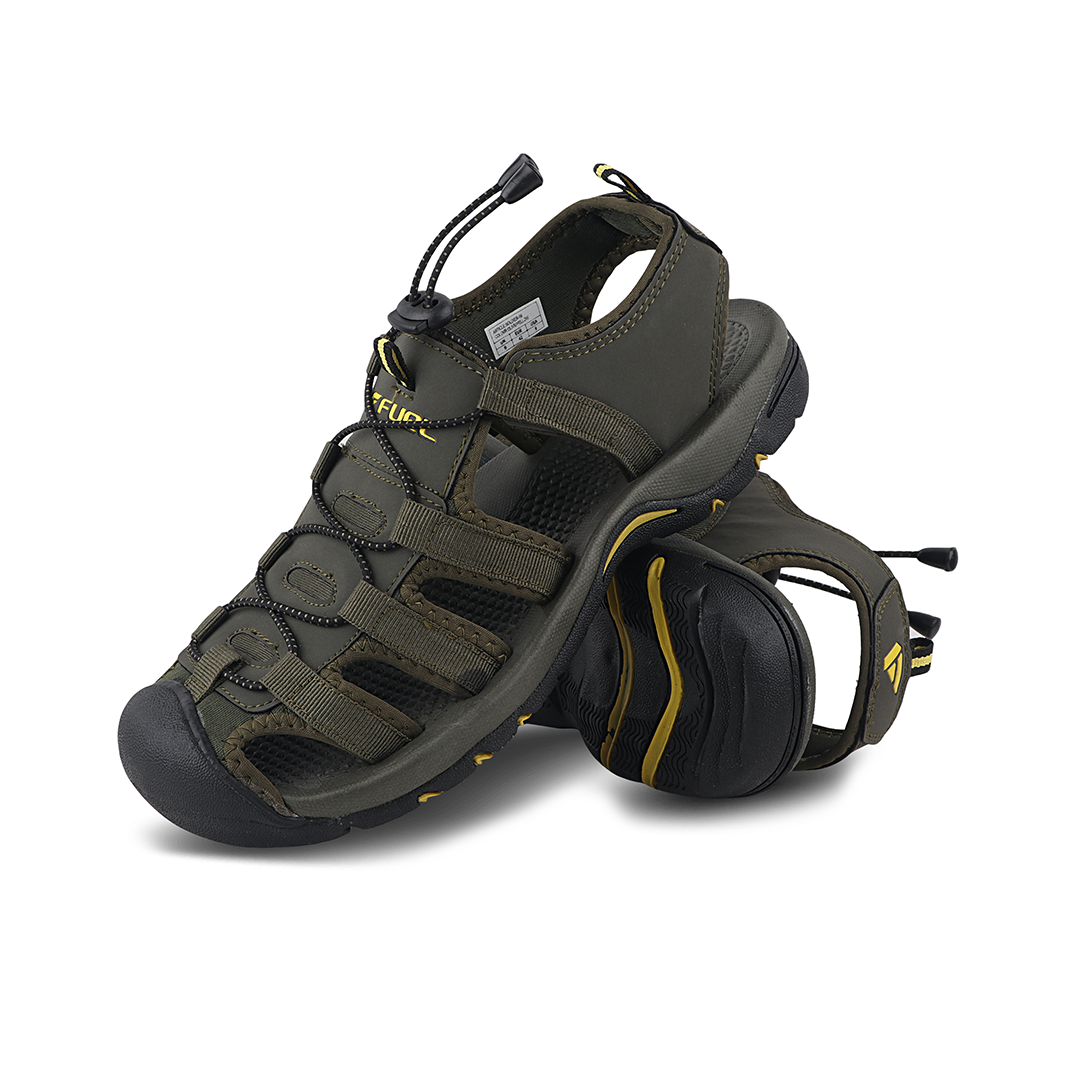 Fuel Soldier-06 Fisherman Sandals for Men (Olive-Yellow)