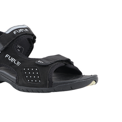FUEL 2112-07 Tough Grip Sole with Breathable Design and Adjustable Velcro Sports Sandals (Black/Grey)