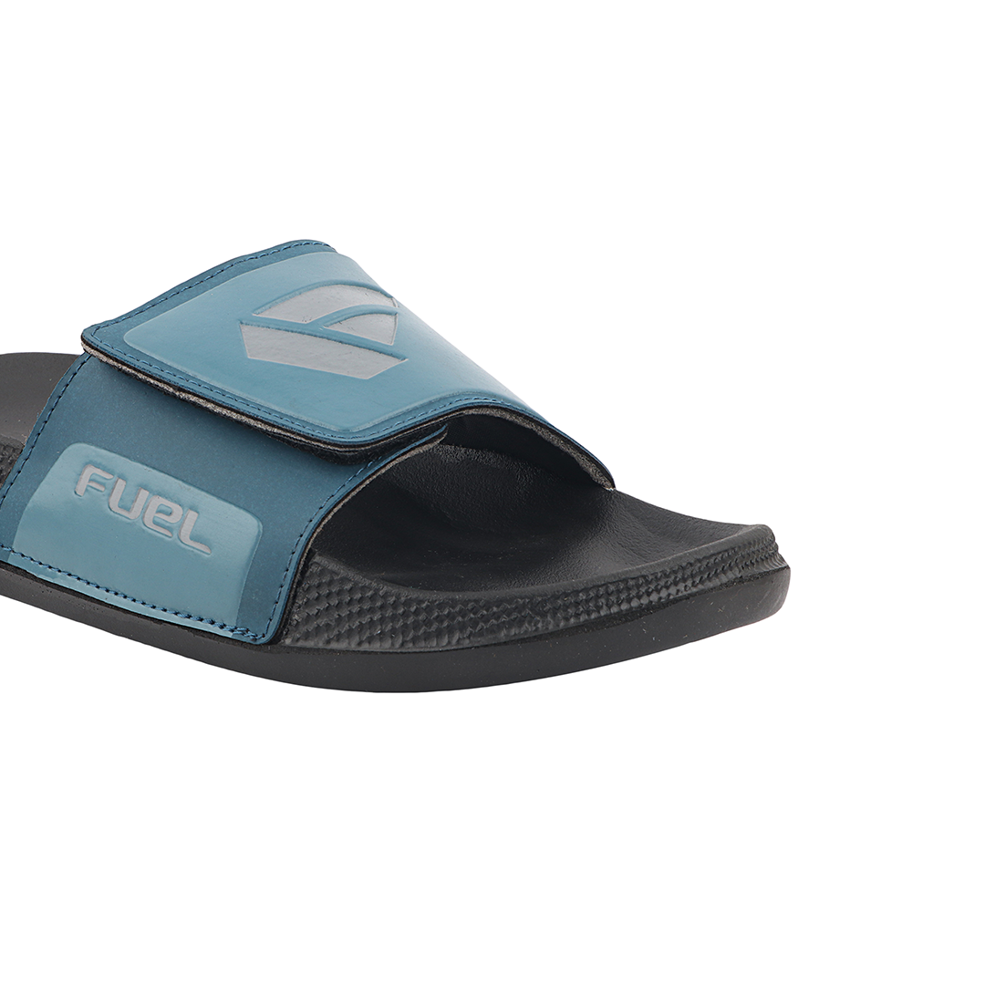 FUEL Men's Slippers, Flip Flops For Men, Lighweight Comfratable, Non-Slip Slippers For Daily Use, Causal Footwear For Boys (SLF-01) (Blue Grey)