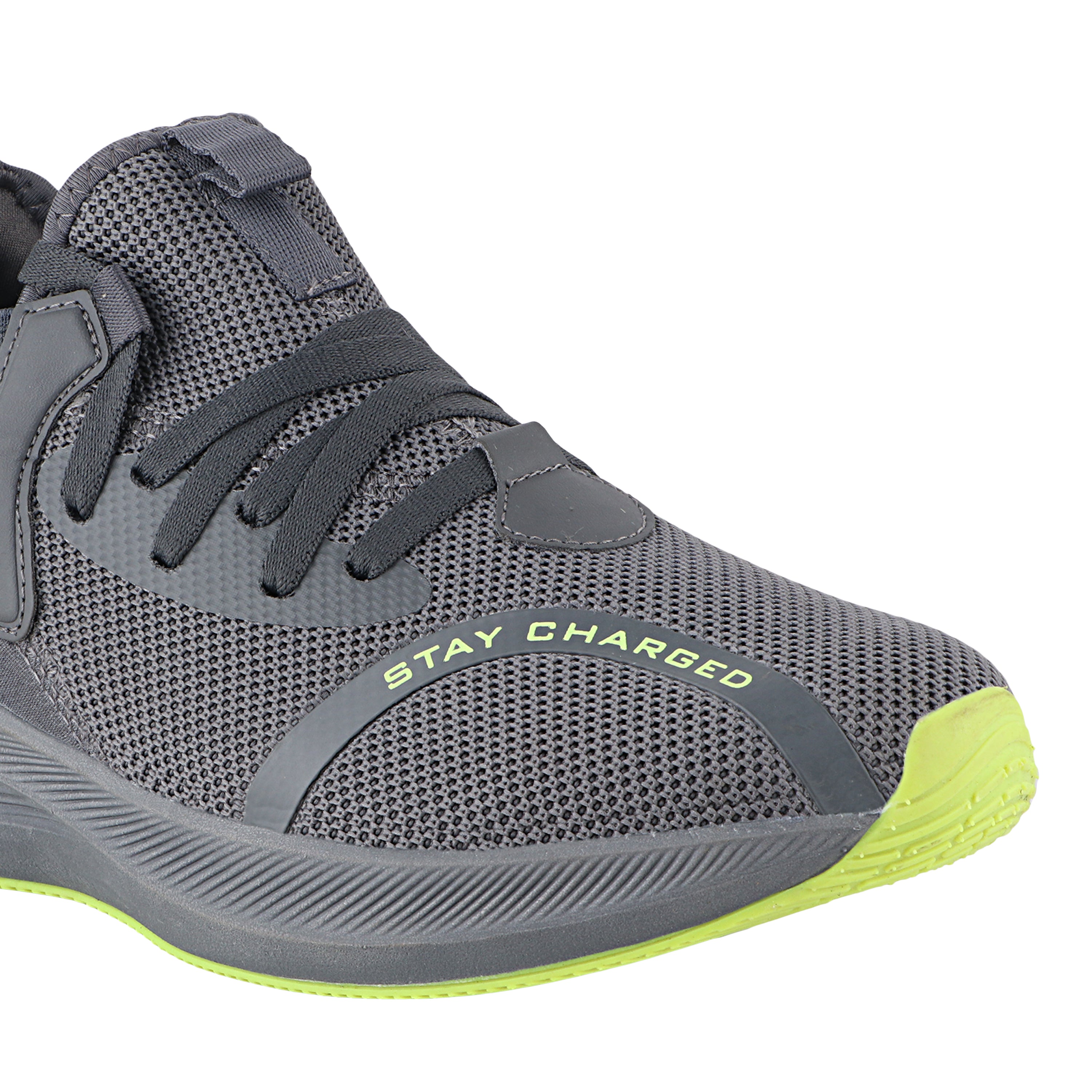 Fuel Wine Sports Shoes For Men (D-Grey-P-Green)