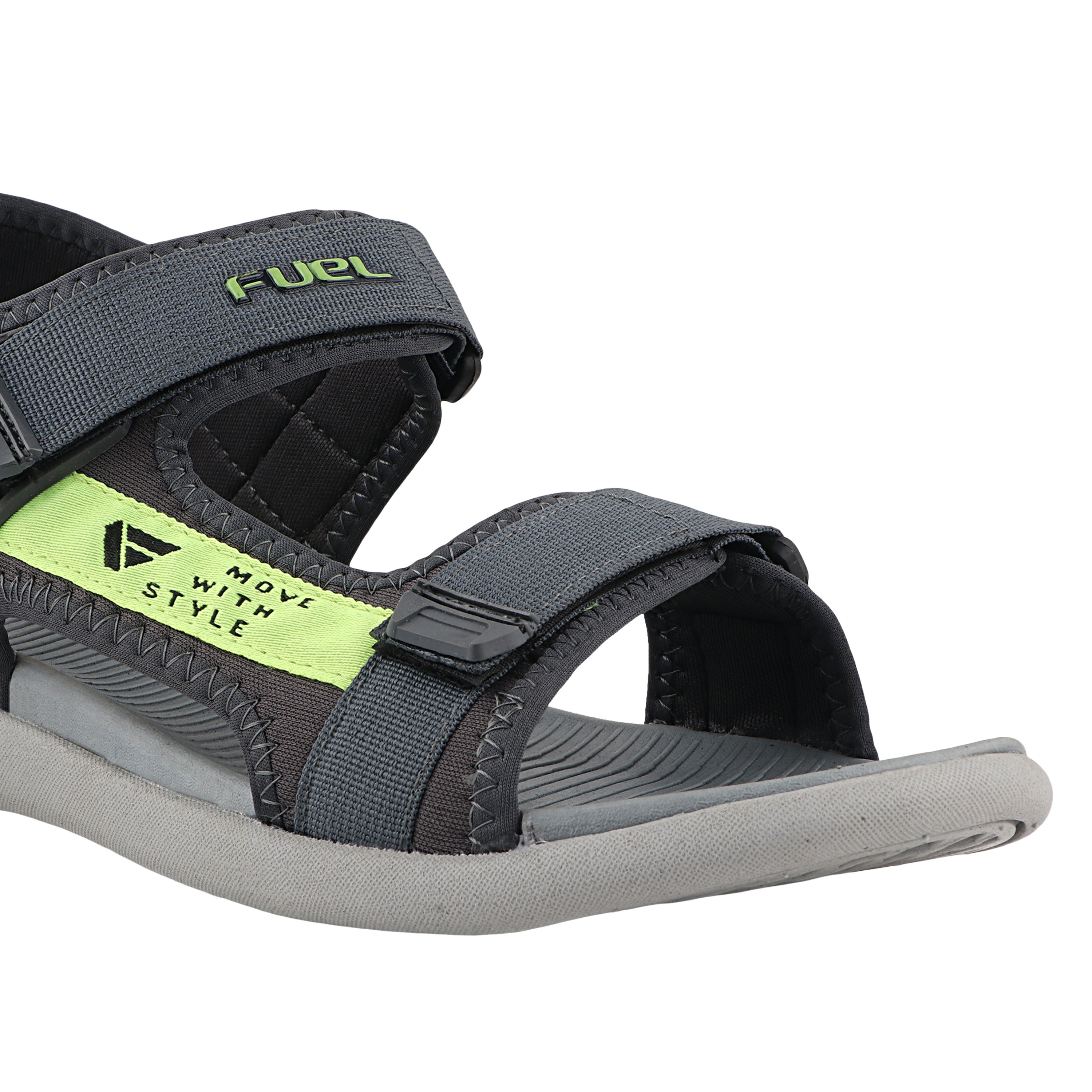 Fuel Power-02 Sandal for Men  (Grey & Green)