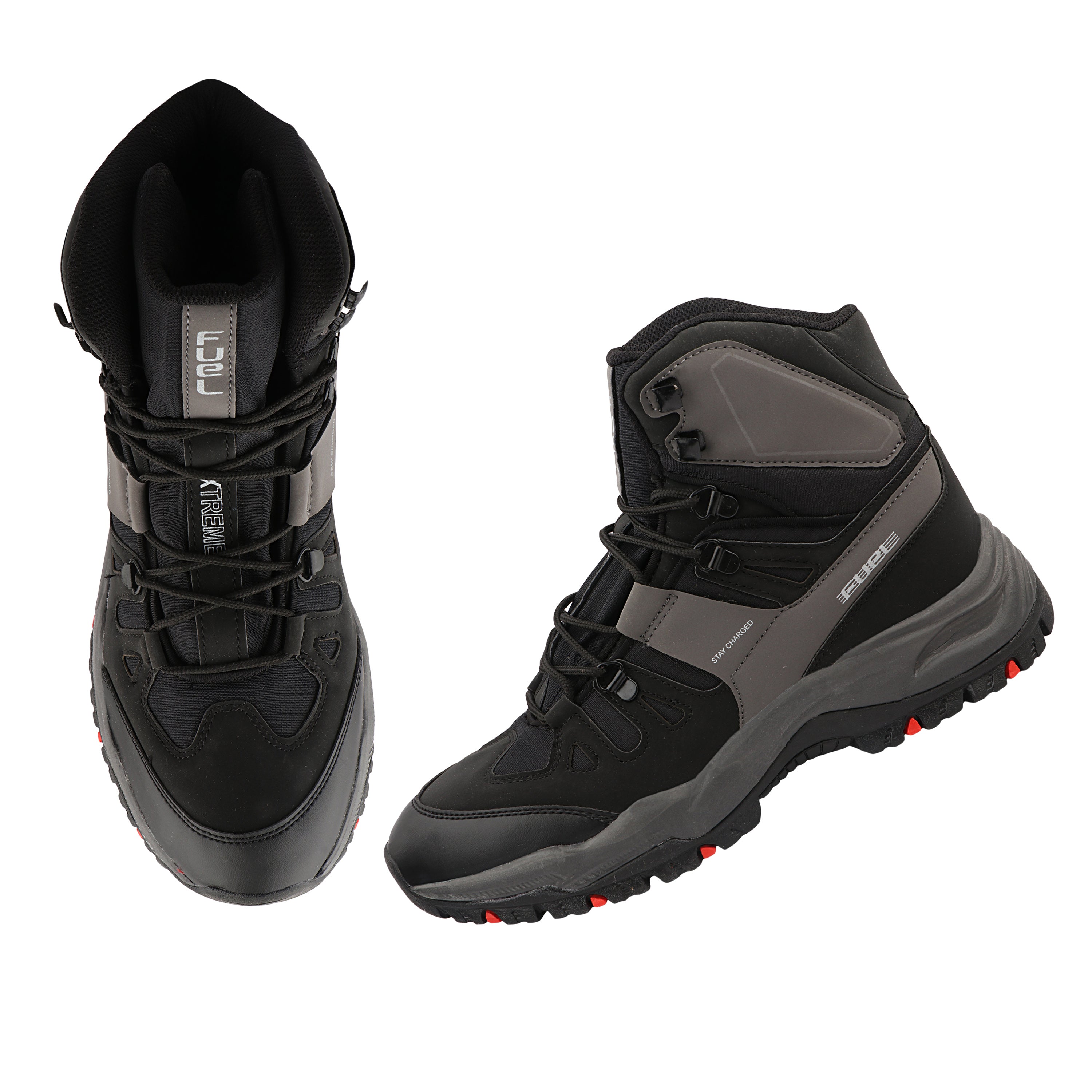 FUEL Force Lightweight & Comfort Shock-Absorbing Sole of Secure Lace-Up Fit Shoes for Men's (Black)
