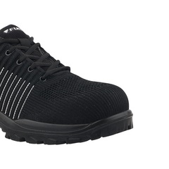 Fuel Aqua Extra Knitted Industial safety shoes for Men's in PU single Density Sole with 200J composite toe Protection (Black)