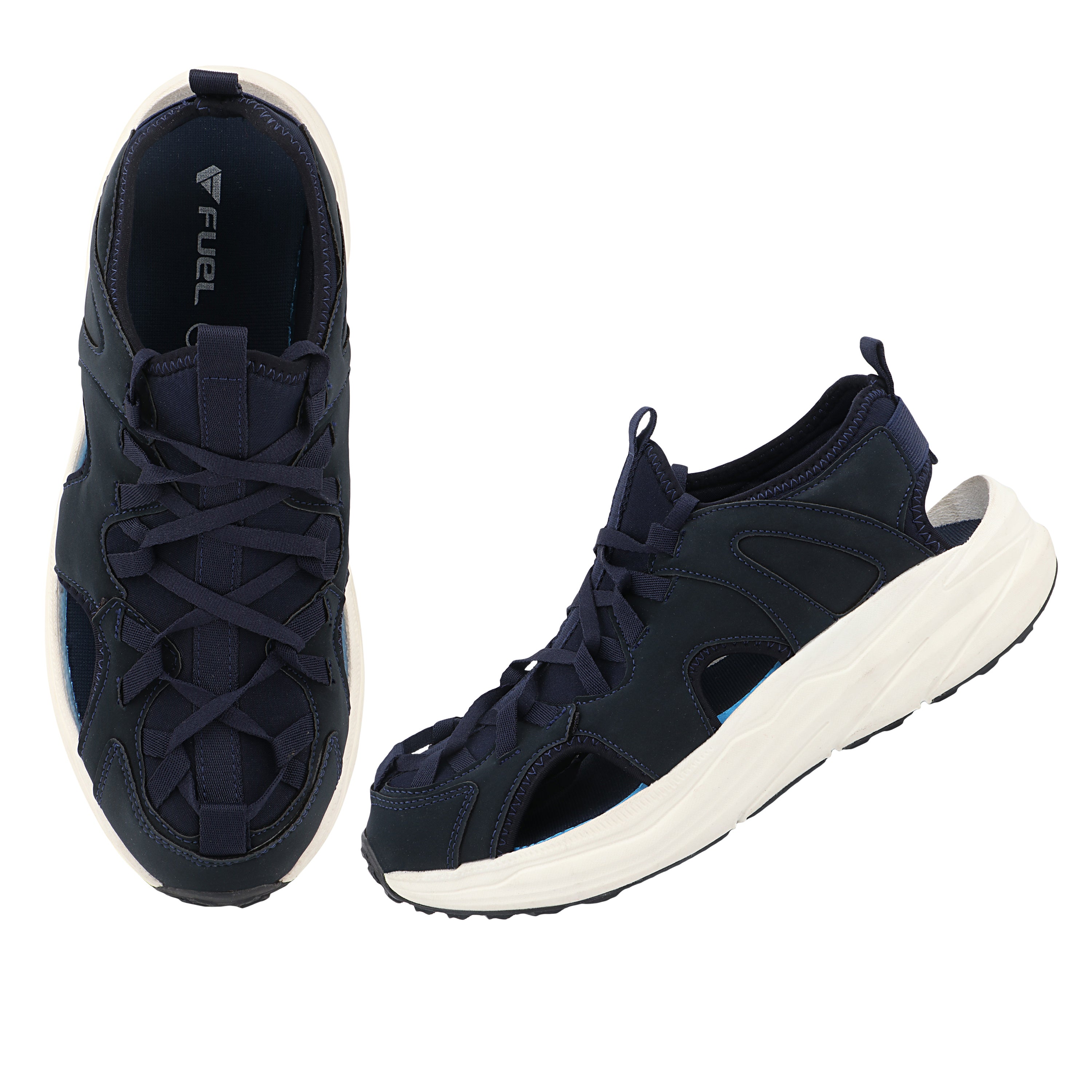 FUEL Crosspro Lightweight & Comfort Secure Fit Sports & Travel Fisherman Sandal for Men (Navy)