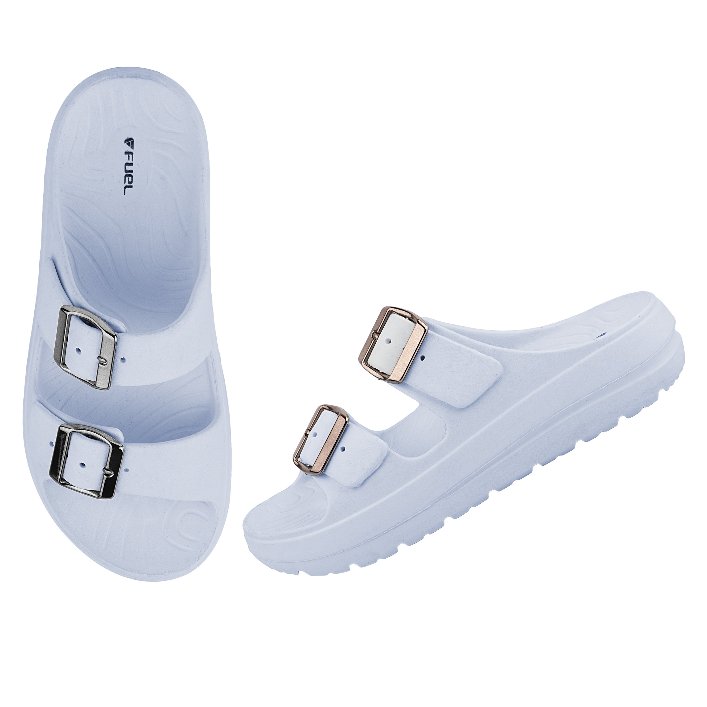 FUEL Florida Lightweight and Comfortable with Soft Cushioned Footbed & Slip-On Design for Women's (Ice-Blue)