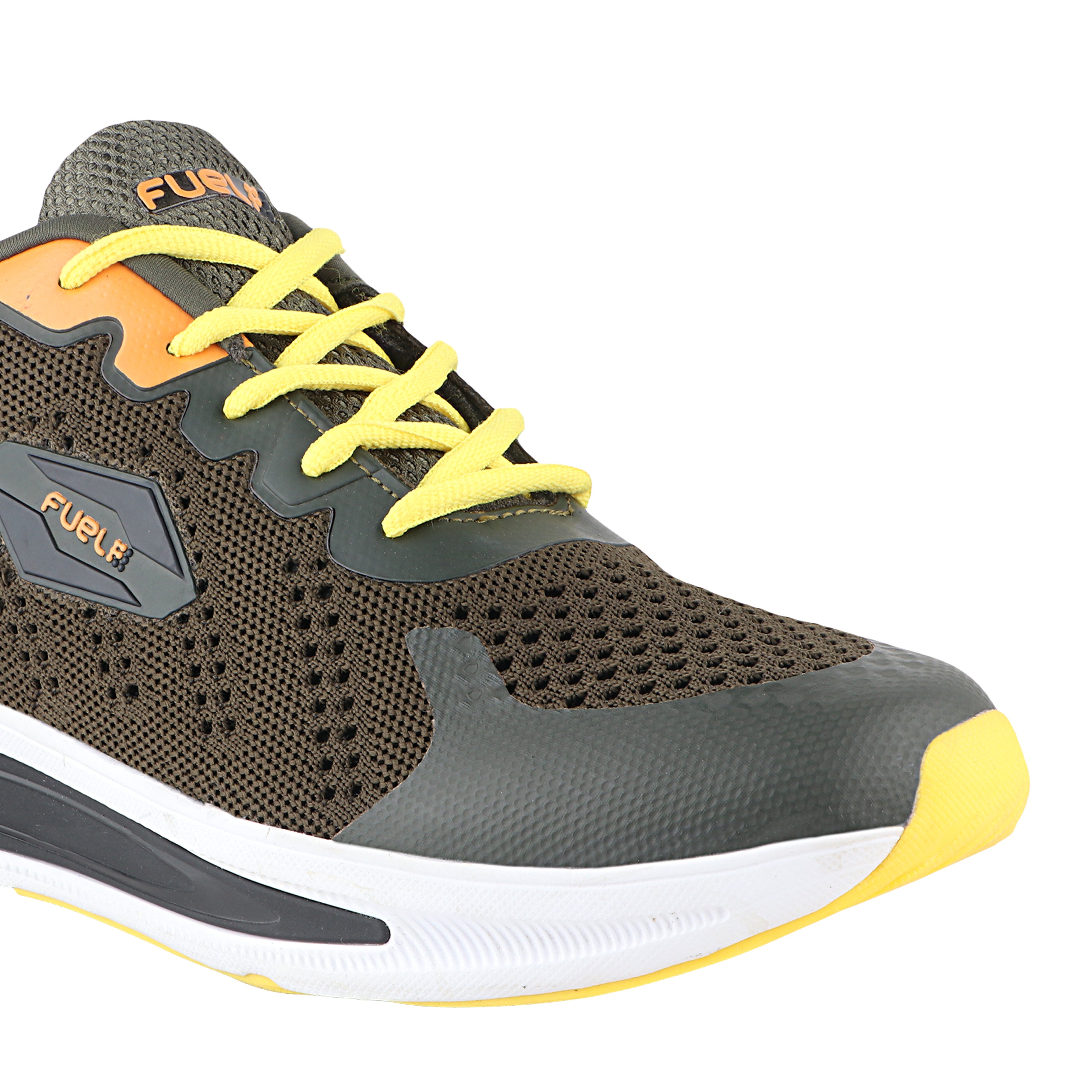 Fuel Freedom Sports Shoes For Men (Olive-Yellow)