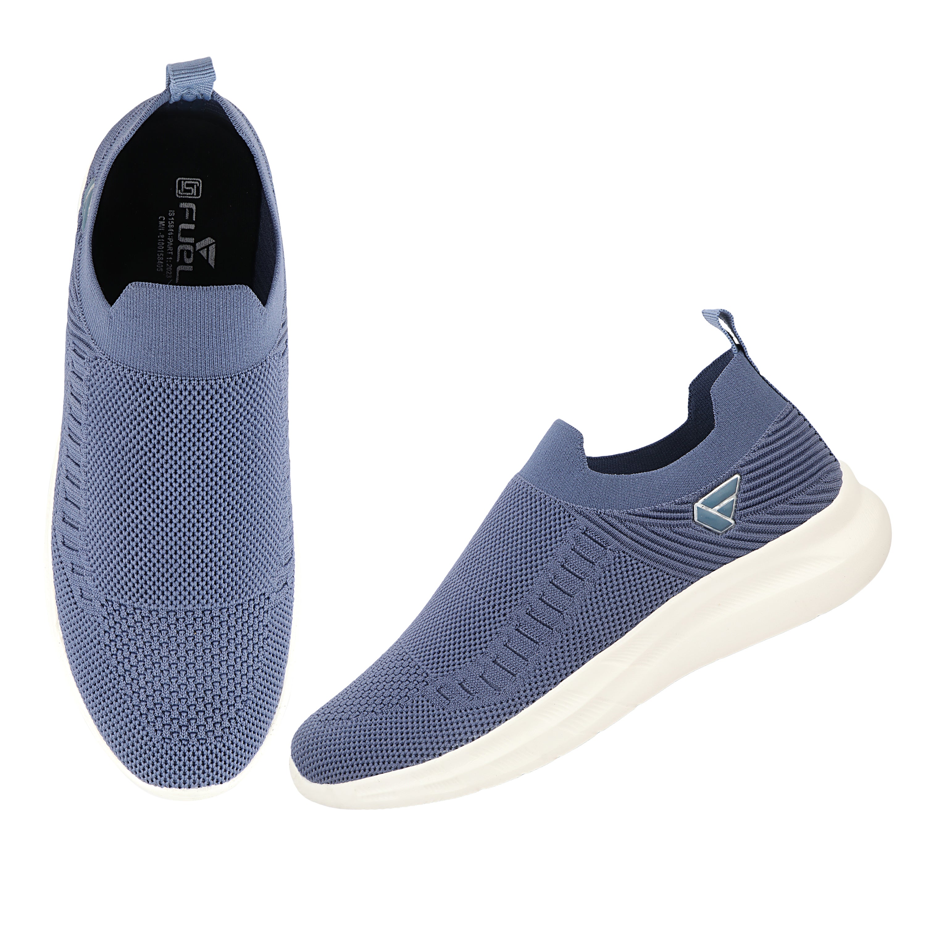 FUEL Flash Lightweight & Breathable Cushioned EVA Sole Slip-On Casual Shoes for Men's (Moon Blue)