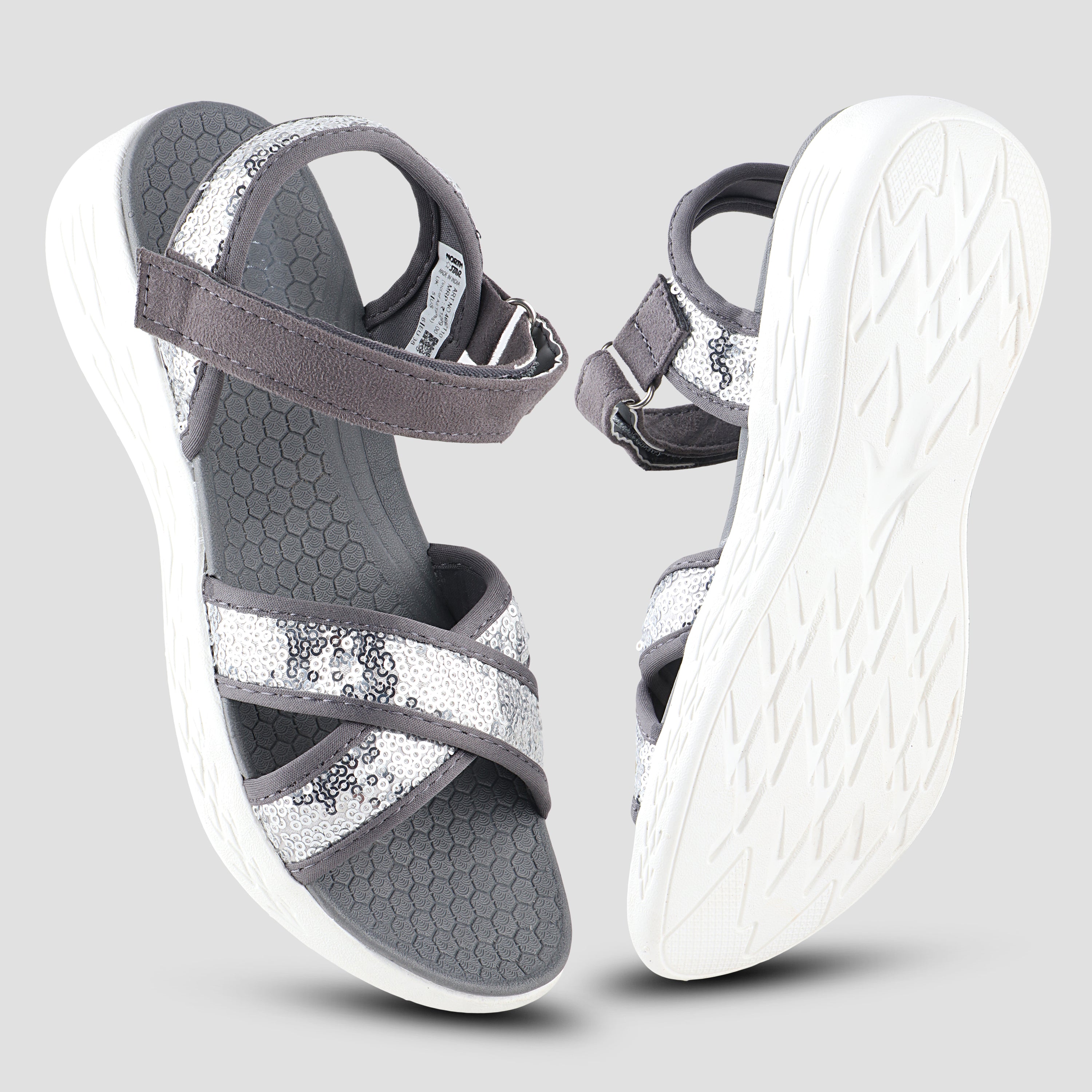 FUEL fashion Sandal for Women (Grey)