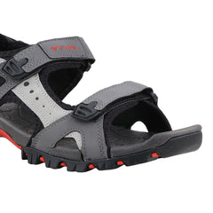 FUEL Timberland-08 Comfortable and Lightweight with Cushioned Footbed Sole Sports Sandals for Men (Grey)