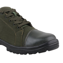 FUEL Canvee Comfortable & lightweight Safety Shoes with 200J Steel Toe (Olive)