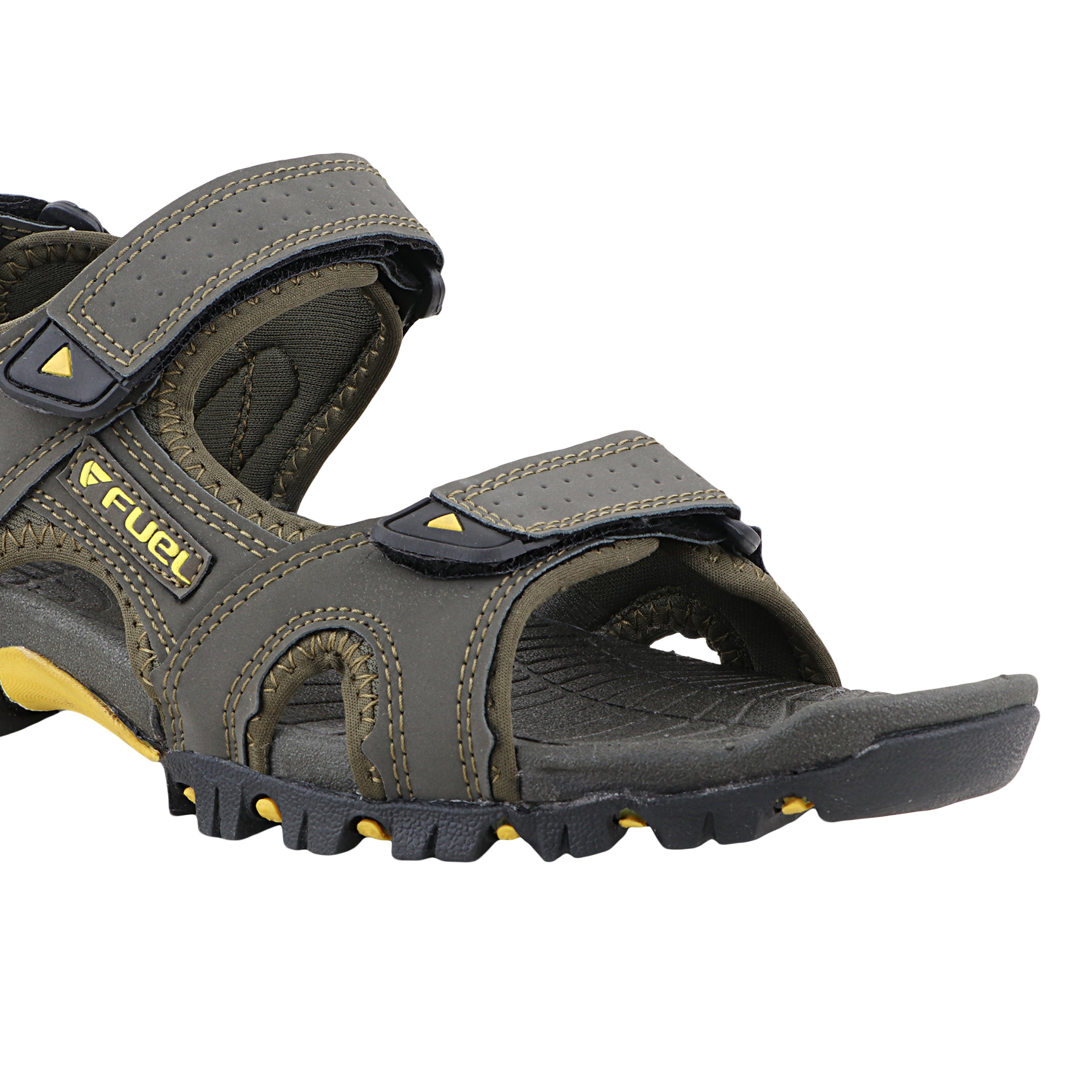 FUEL TimberLand-04 Comfortable Versatile Sporty Casual Sandals for Men (Olive-Yellow)