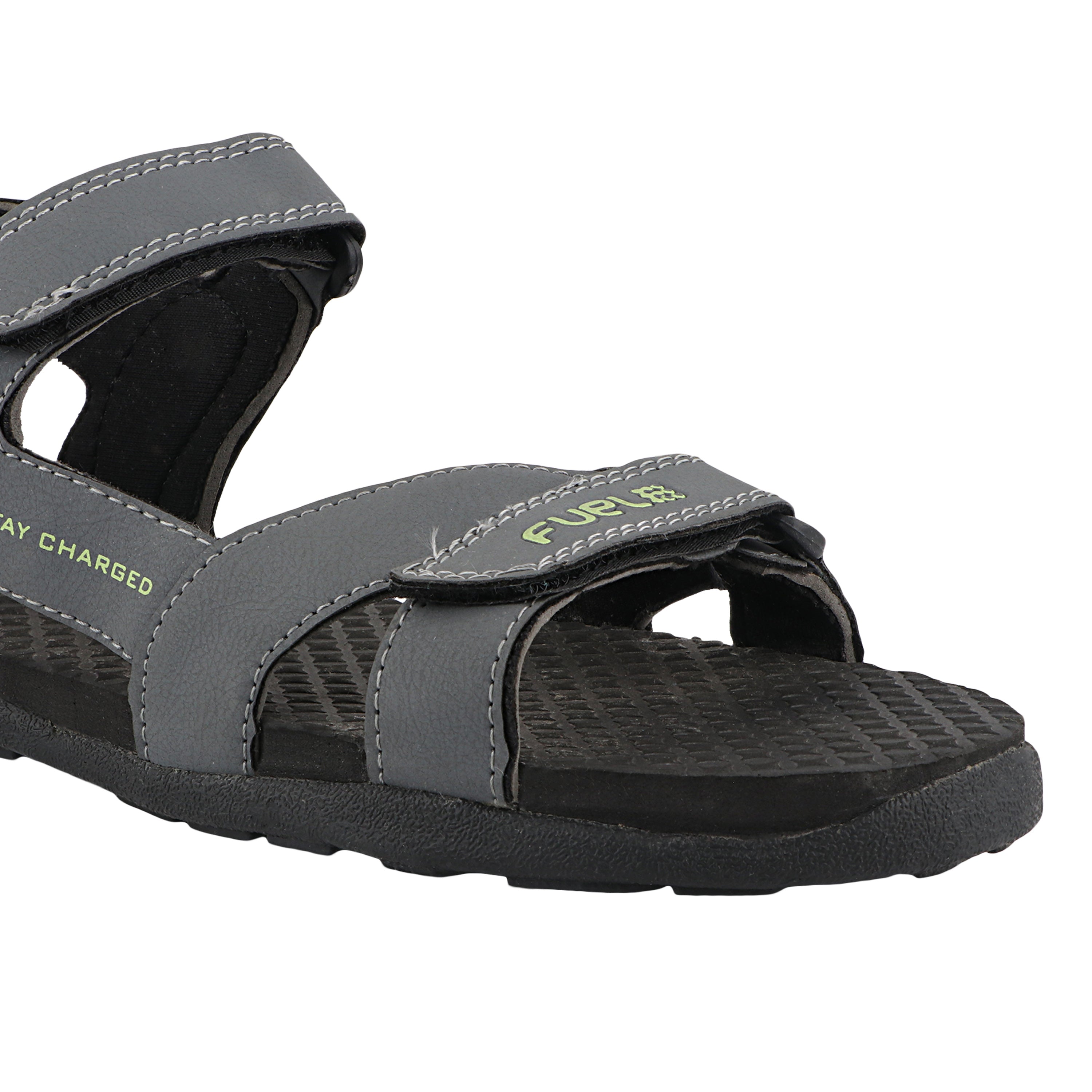 FUEL Roadster-02 Ultra Light-Weight Sports Sandals For Men (Dark-Grey)