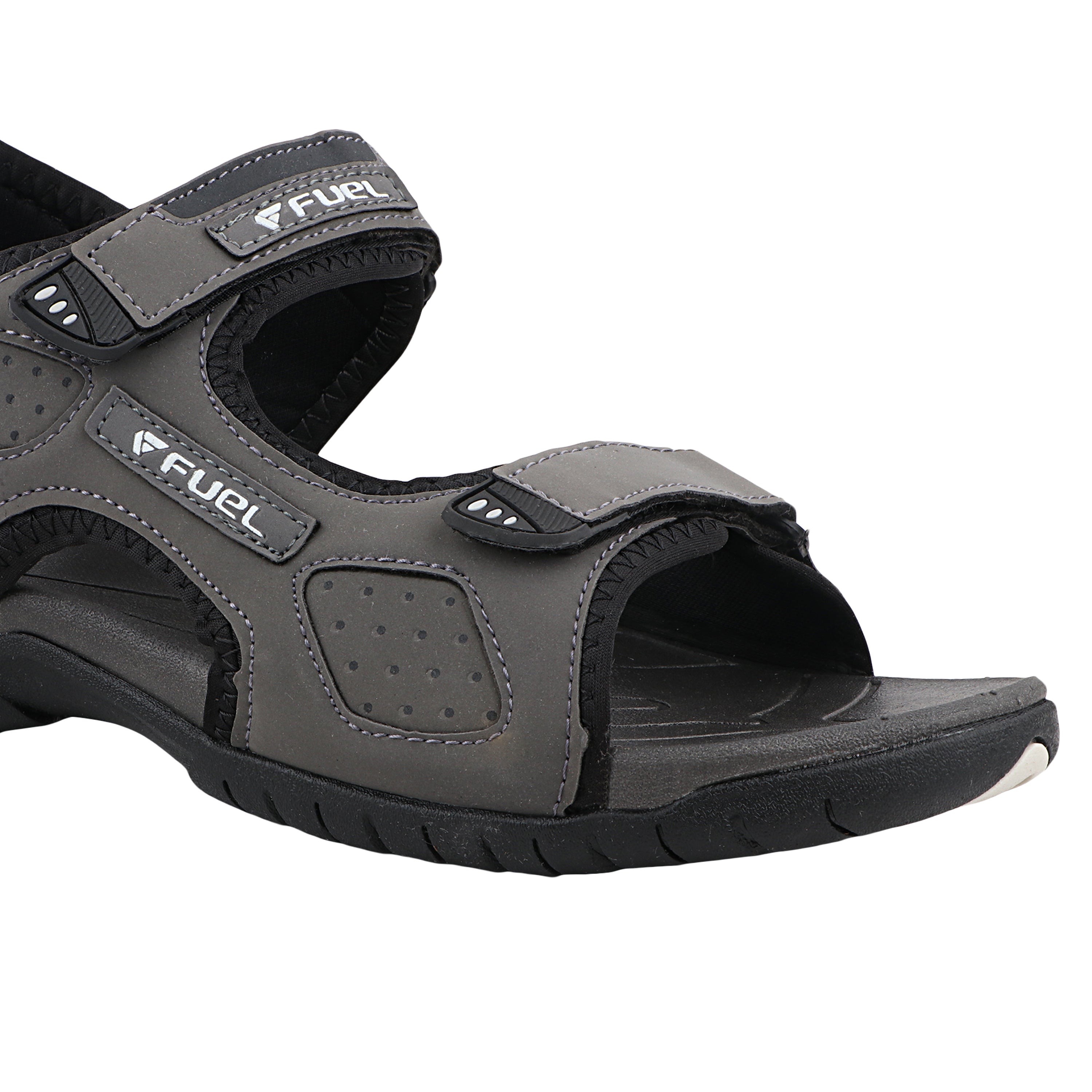 FUEL 2112-07 Tough Grip Sole Adjustable Velcro Sports Sandals (Grey)