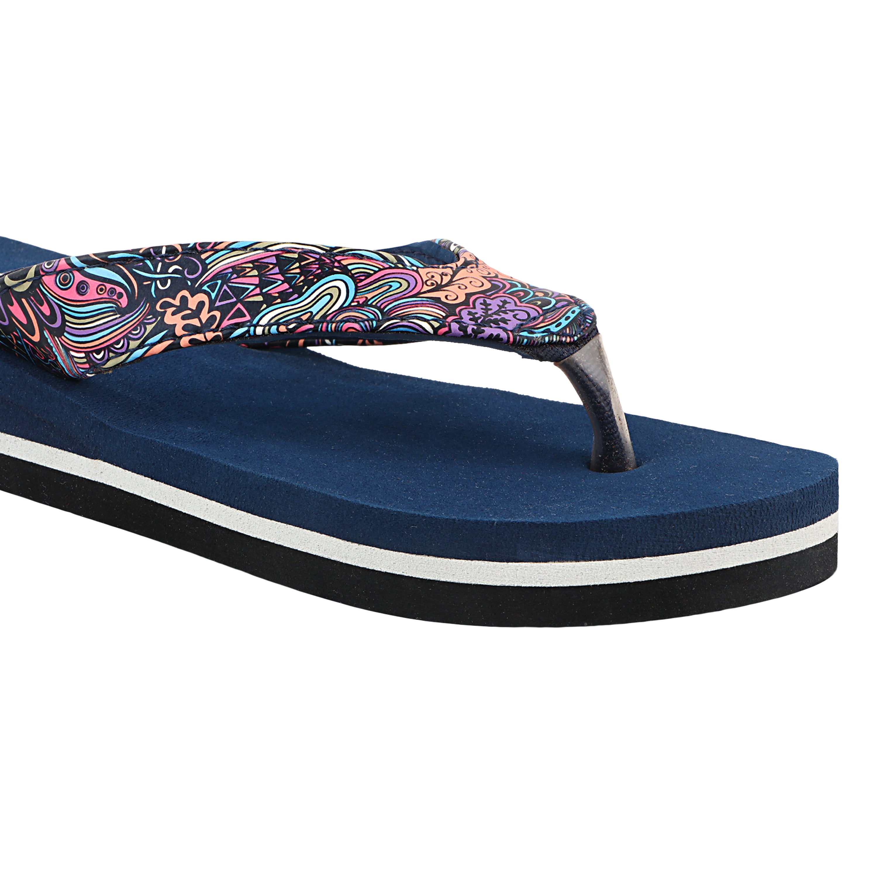 FUEL Bela Comfortable Daily-wear Slippers for Women's (Navy)