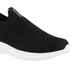 FUEL Flash-02 Soft Cushioned Insole and Breathable Knit Upper with EVA Sole & Casual Slip-On Sports Shoes for Men (Black)
