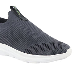 FUEL Flash-02 Soft Cushioned Insole and Breathable Knit Upper with EVA Sole & Casual Slip-On Sports Shoes for Men (Grey)