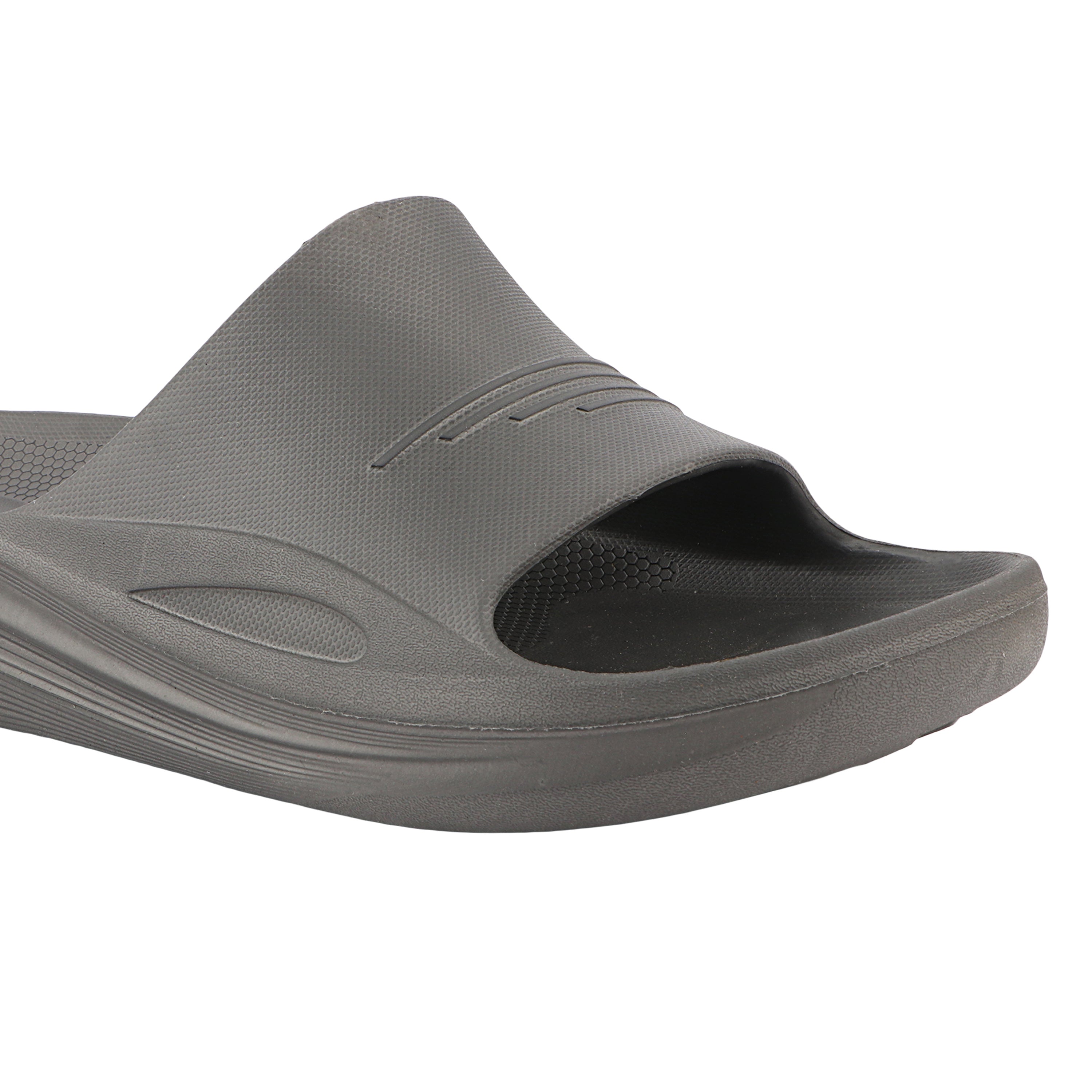 FUEL Cloud Cushioned Footbed and Lightweight Slip-On Design with Anti-Slip Sole for Men's (Grey)