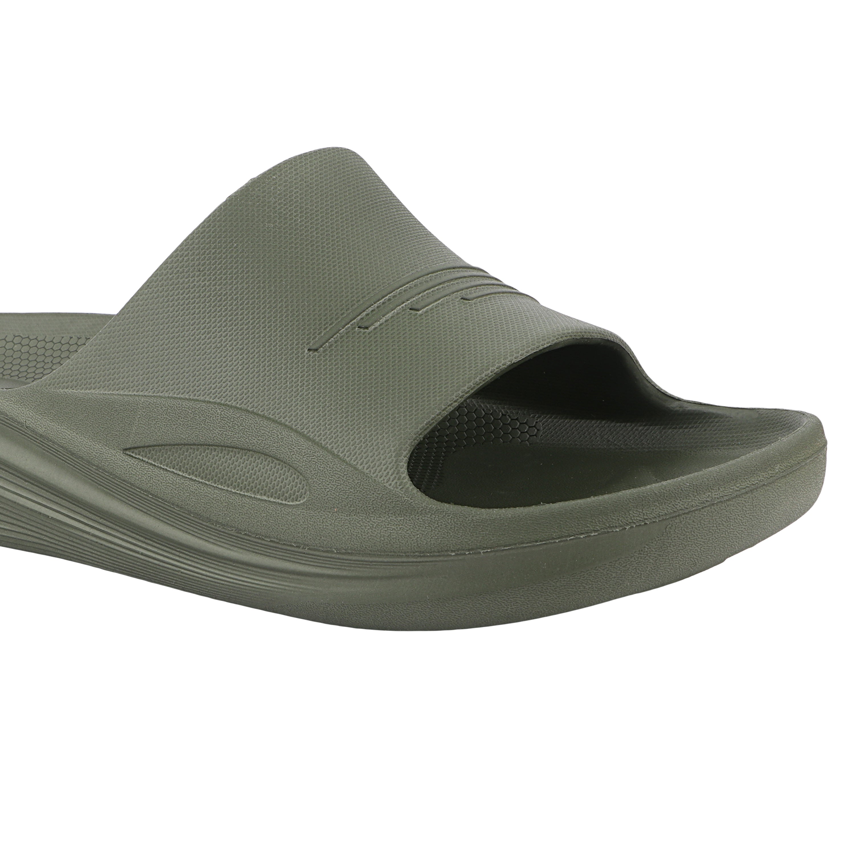 FUEL Cloud Cushioned Footbed and Lightweight Slip-On Design with Anti-Slip Sole for Men's (Olive)