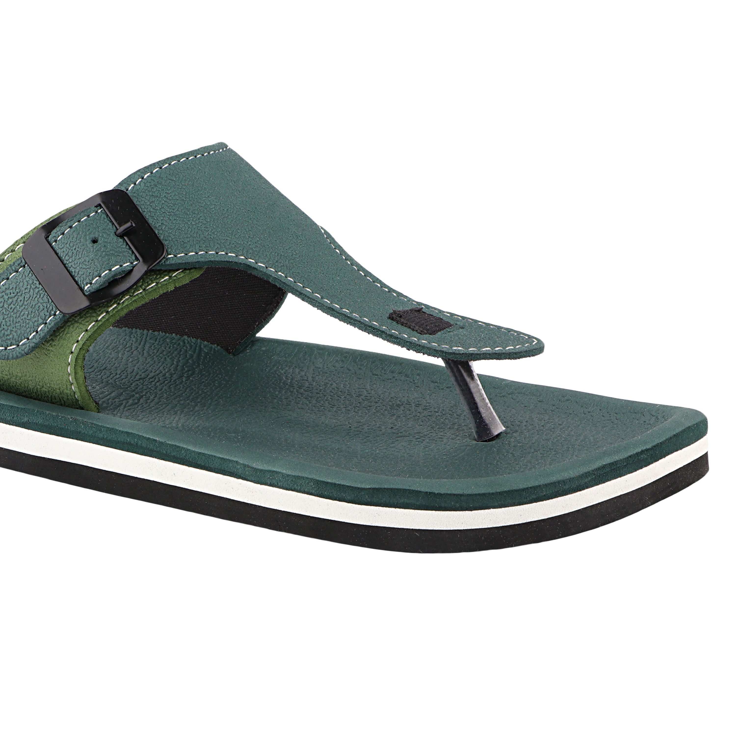 FUEL Walkfit Flexible EVA Sole Slippers with Cushioned Support for Men's (Olive)