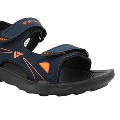 FUEL SA-06 Trendy Outdoor with Anti-Skid Sole & Soft Footbed Sandals for Men's (Black)