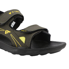 FUEL SA-06 Trendy Outdoor with Anti-Skid Sole & Soft Footbed Sandals for Men's (Olive)