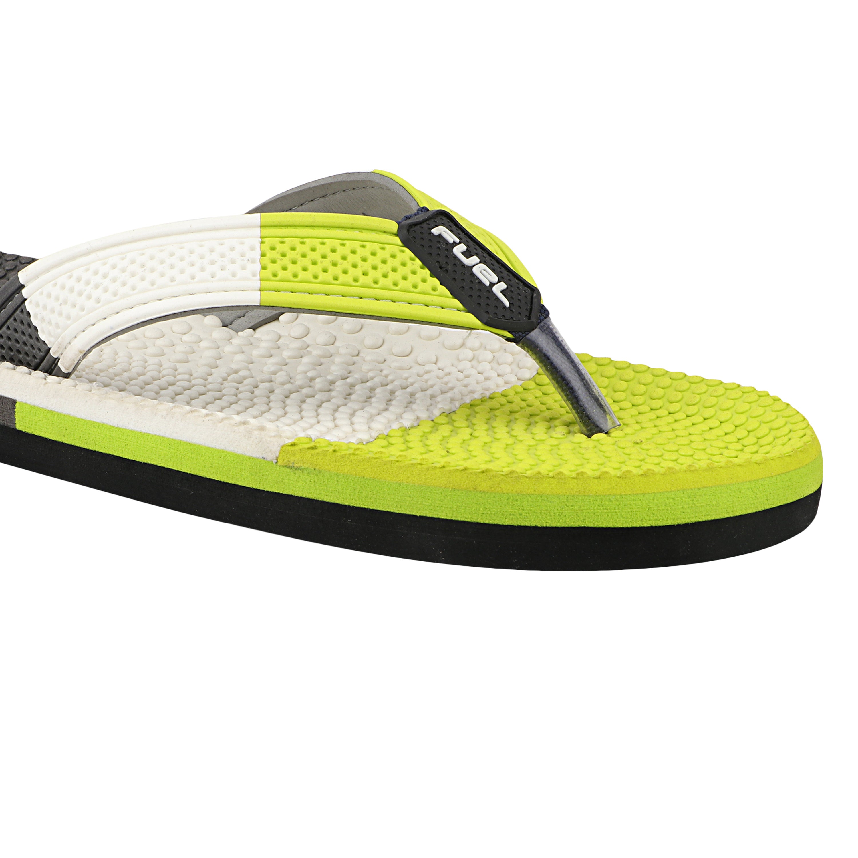 FUEL Trenzo Comfortable Slip-On Slippers with Cushioned Insole & Flexible Sole for Men's (Green)