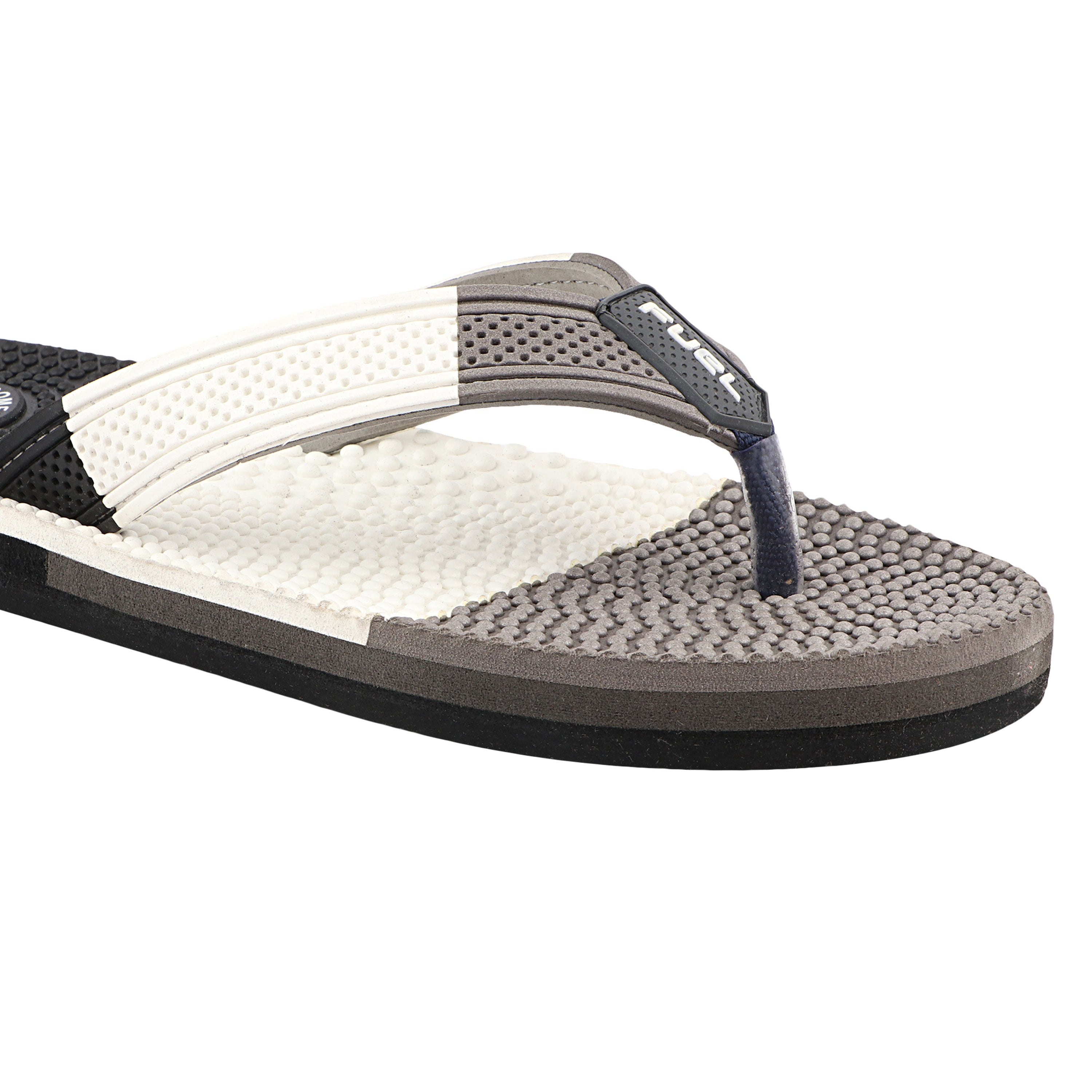 FUEL Trenzo Comfortable Slip-On Slippers with Cushioned Insole & Flexible Sole for Men's (Black)