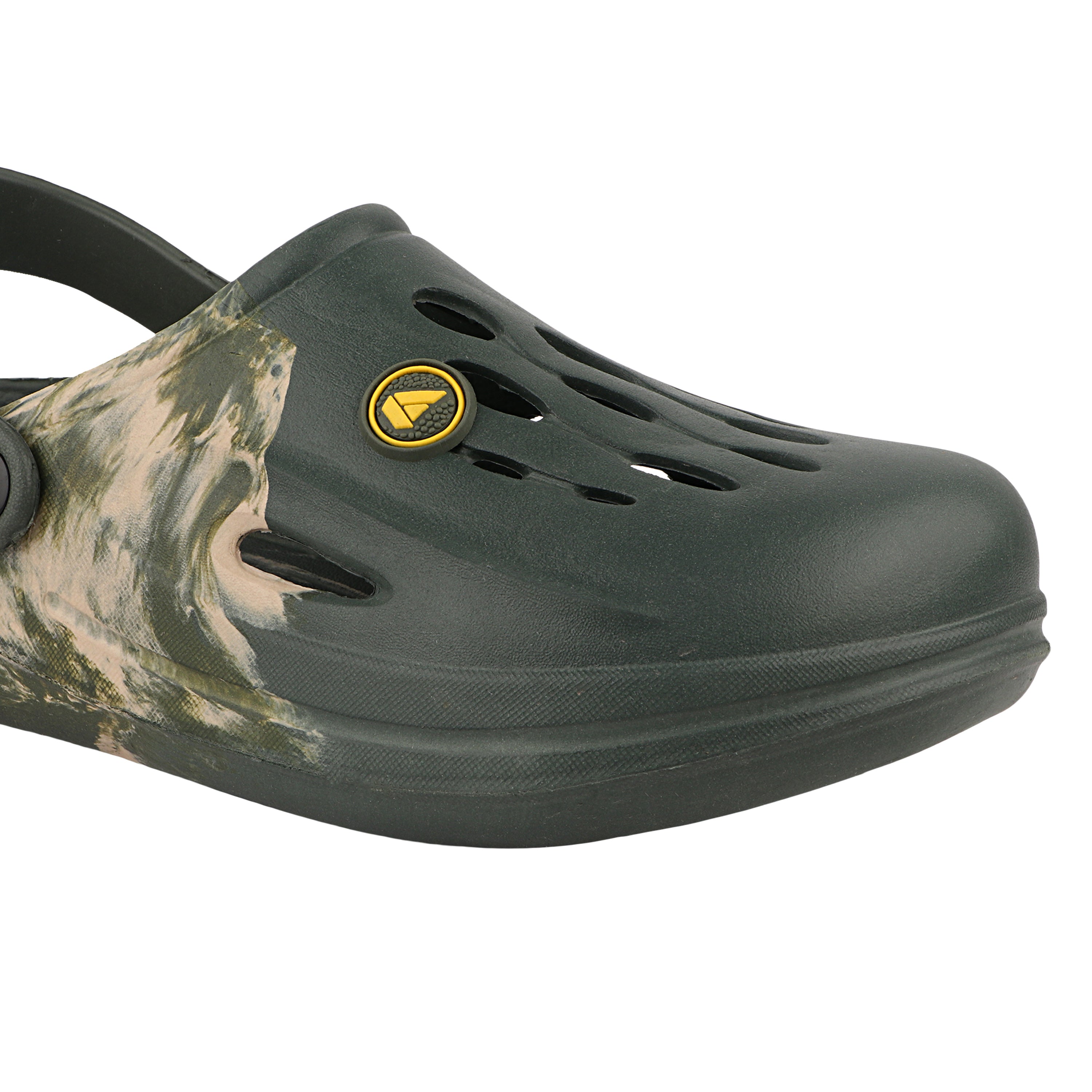 FUEL Oxygen Cushioned Comfort and Lightweight Slip-On with Anti-Slip Sole Clogs for Men's (Olive)
