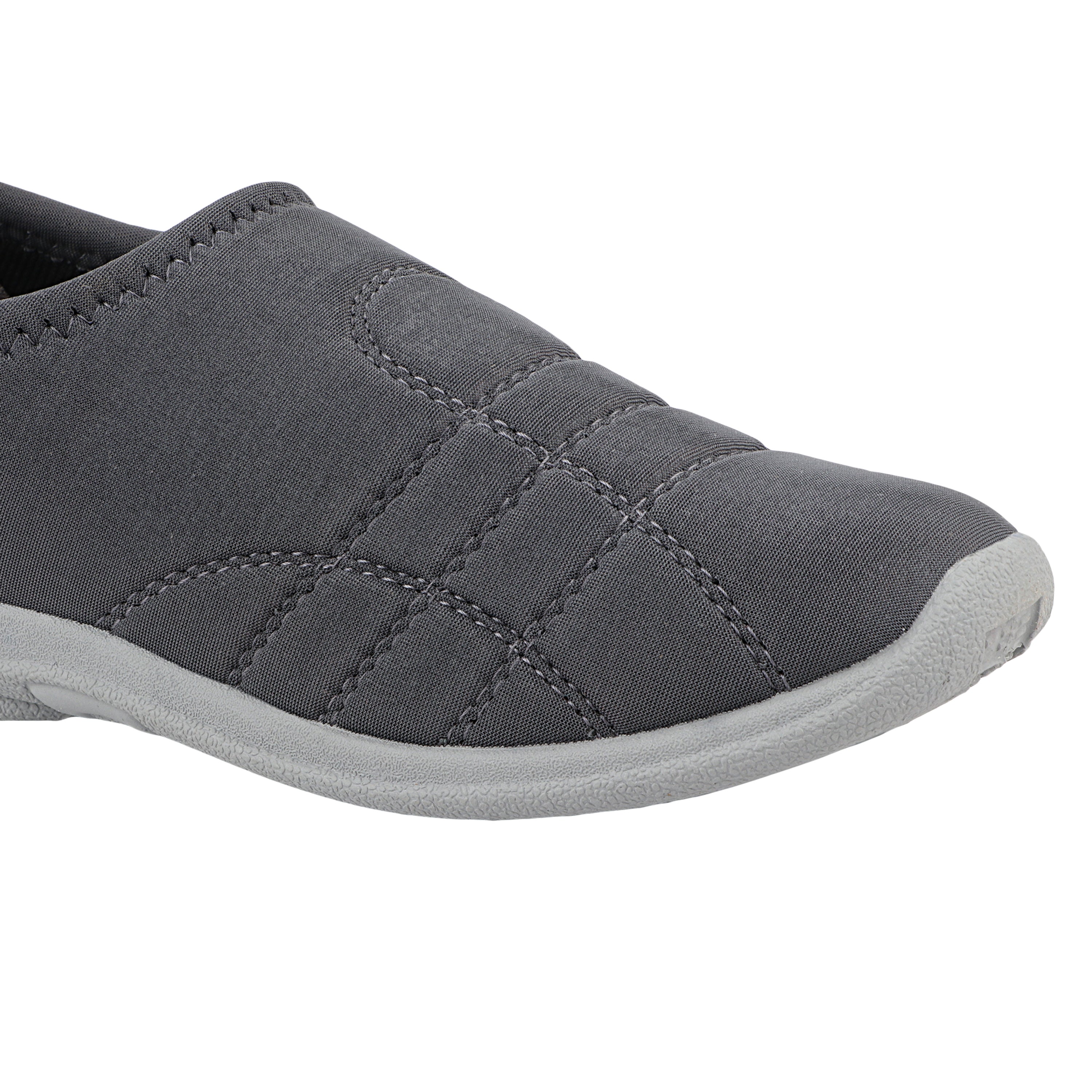 FUEL Comfort-05 Lightweight & Breathable Lycra Upper with Cushioned Footbed Casual Slip-On Shoes for Women's (Grey)