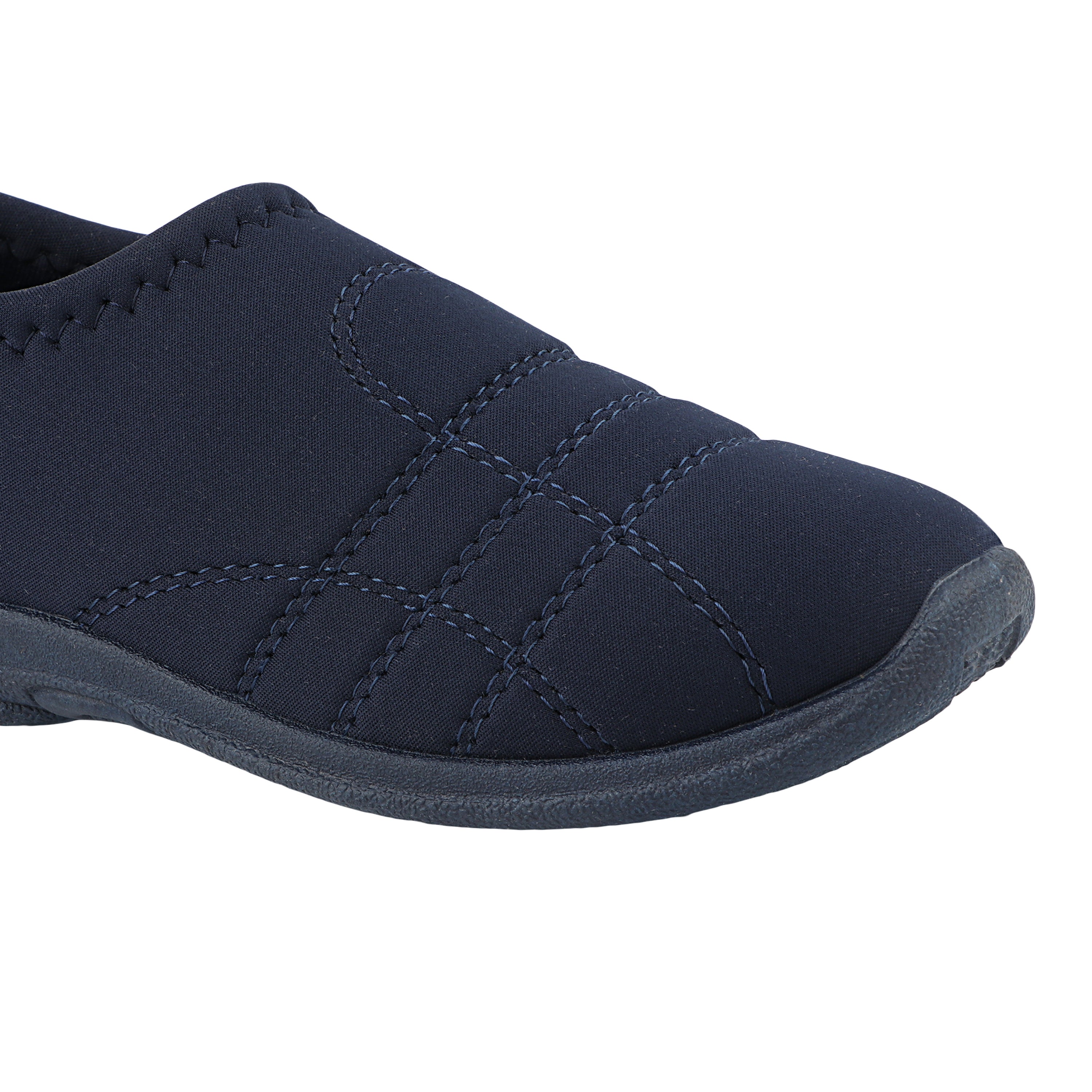 FUEL Comfort-05 Lightweight & Breathable Lycra Upper with Cushioned Footbed Casual Slip-On Shoes for Women's (Navy)