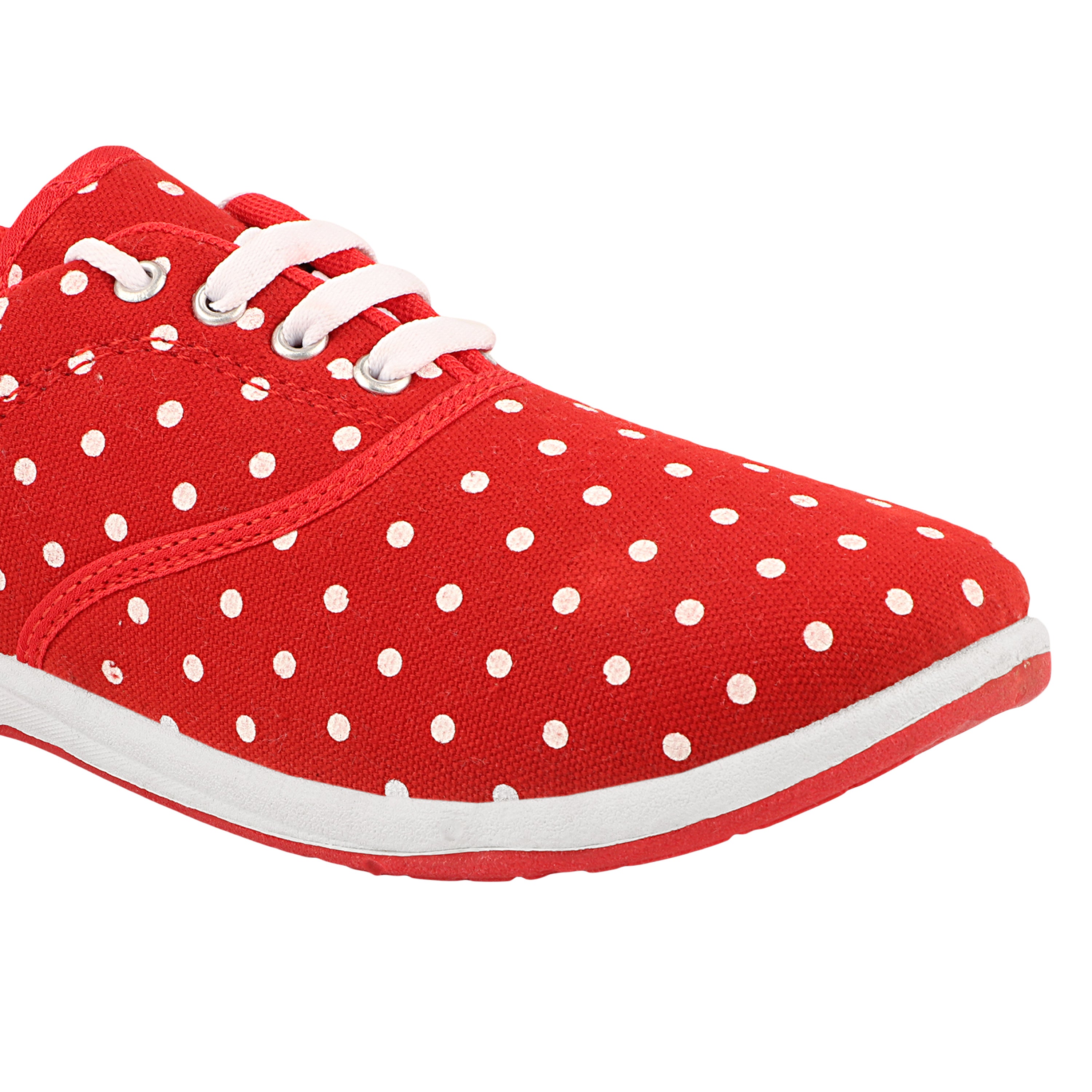 FUEL Julie Lightweight & Comfortable with Cushioned Footbed and Breathable Canvas Upper Slip-on Shoes for Women's (Red)