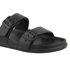 FUEL Aura Lightweight & Anti-Slip with Cushioned Footbed and Flexible Durable Slipper for Men's (Black)