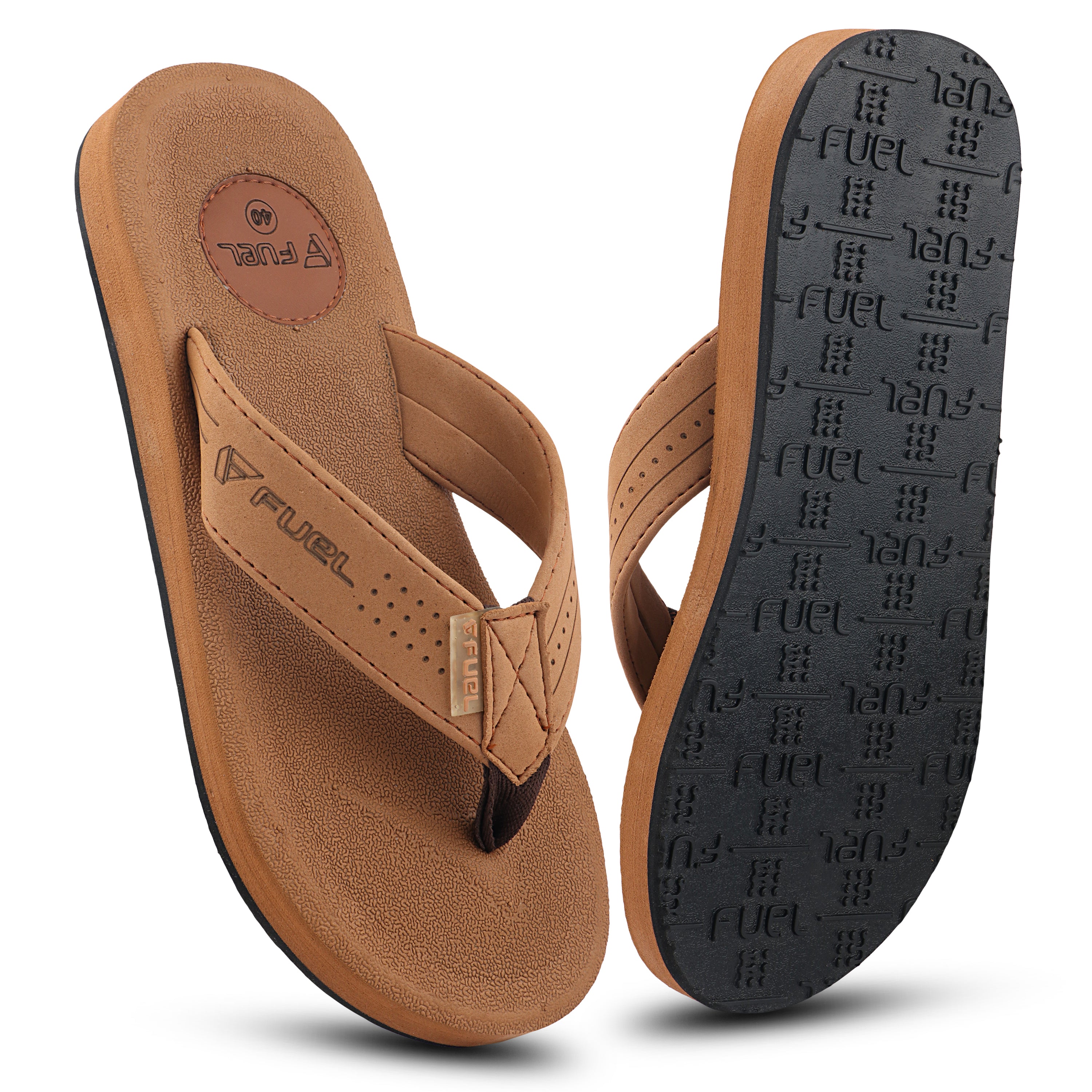 FUEL FMS-01 Comfortable with Flexible EVA Sole for Daily Comfort Slipper for Men's (Brown)
