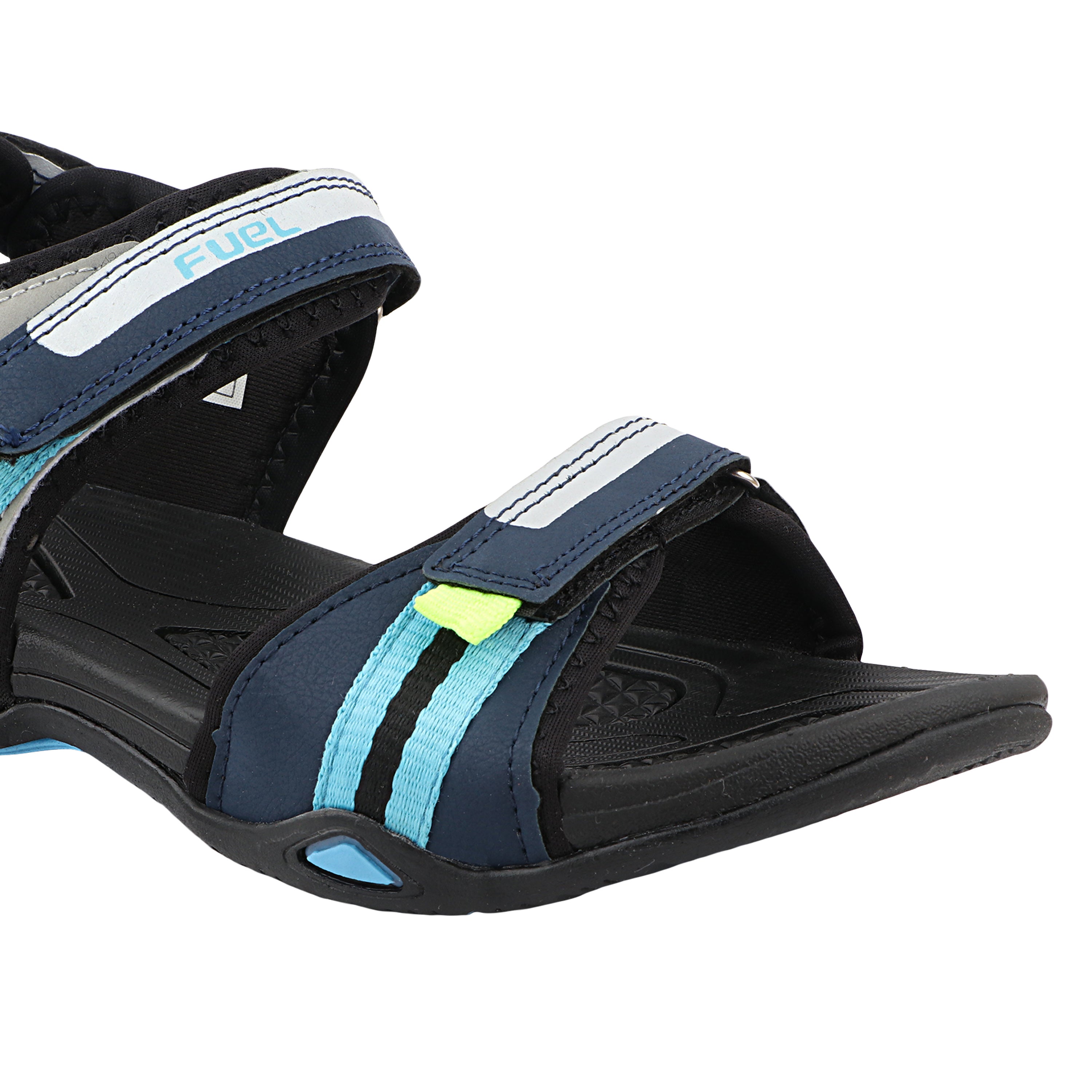 FUEL Vento-JR-02 Men’s Sports Sandals | Velcro Strap | EVA + TPR Sole | Cushioned Footbed | Lightweight Walking Sandals for Daily, Travel & Outdoor Use (Navy)