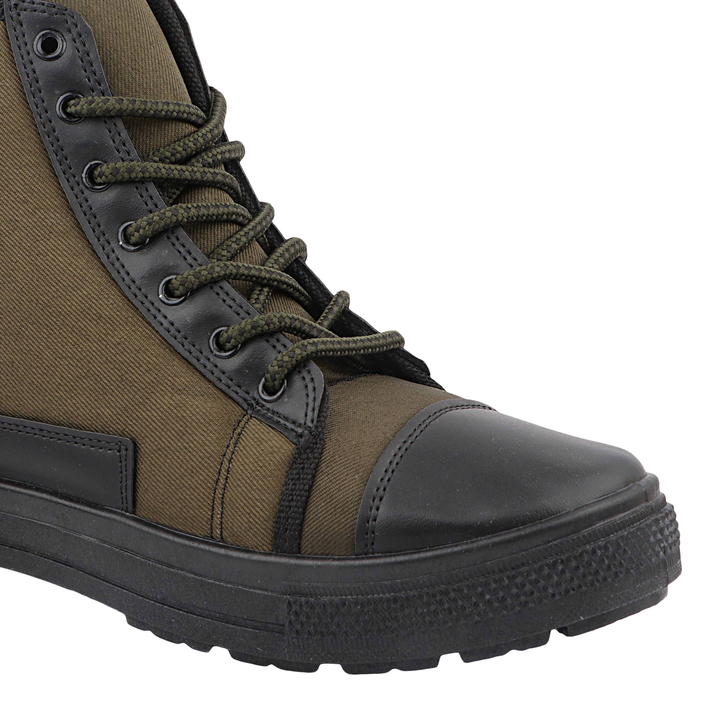 FUEL Yodha Adventure Jungle Boots for Men – Olive Canvas Tactical Boots