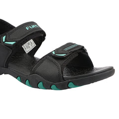 FUEL Sprandi-01 Sports Sandals for Men | Lightweight Walking & Outdoor Sandals | Breathable Mesh + Rexine | Easy Velcro Fit | EVA + TPR Sole | Cushioned Footbed (Aqua)